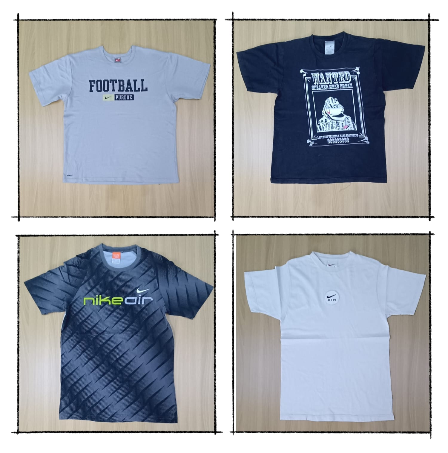 JA 0283 T-shirts Vintage Nike Col Rond - 22 pièces