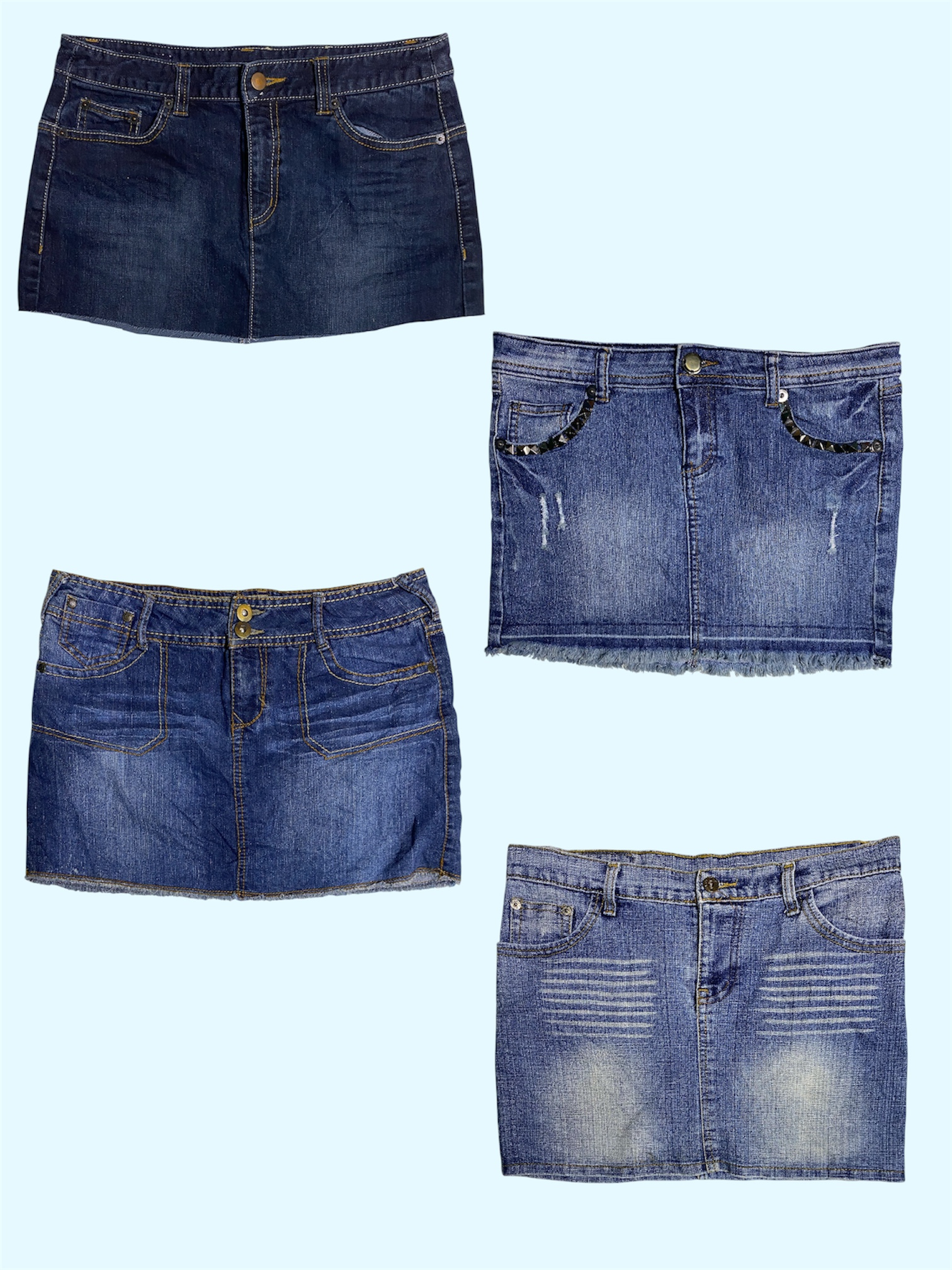 Sogno di Denim: Mjnis a Vita Bassa Y2K Che Trasmettono Attitudine (TS-580)