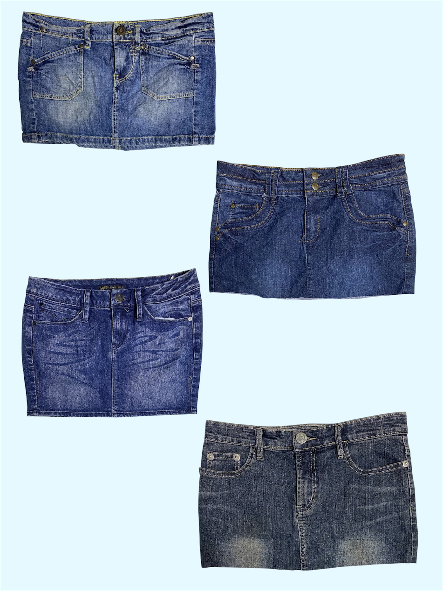 Minigonne in denim classiche Y2K per un tocco quotidiano (TS-582)