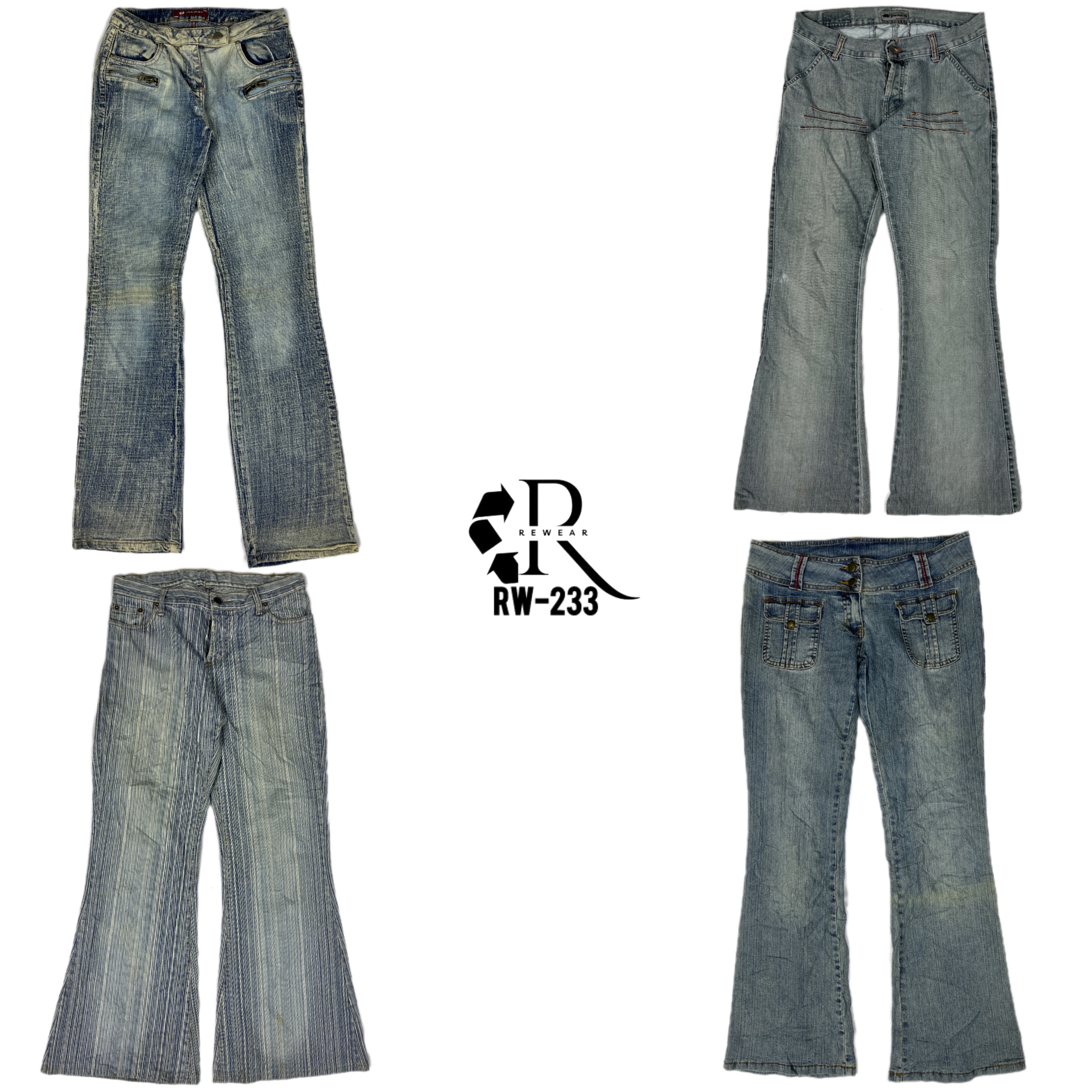 Jeans in Denim Y2K Unique Cyber Girl Era (RW-233)