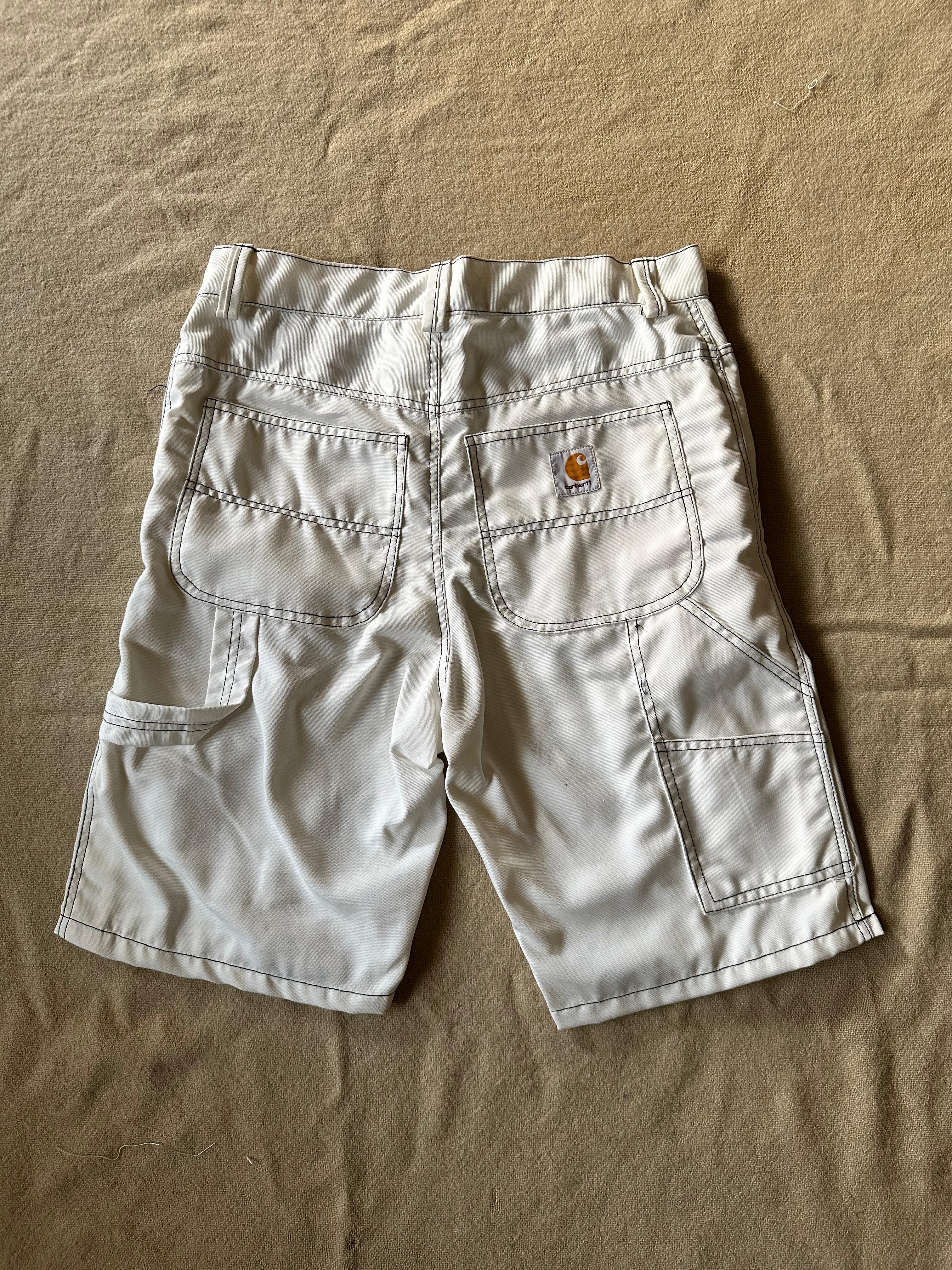 Shorts blancos estilo Rework de Carhartt con costura negra 20 piezas