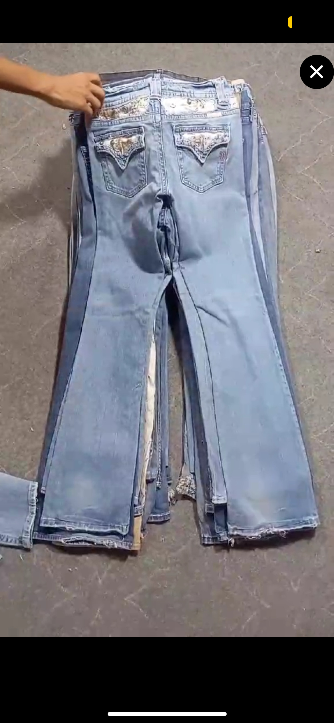 Custom handpick Miss me Rock revival jeans