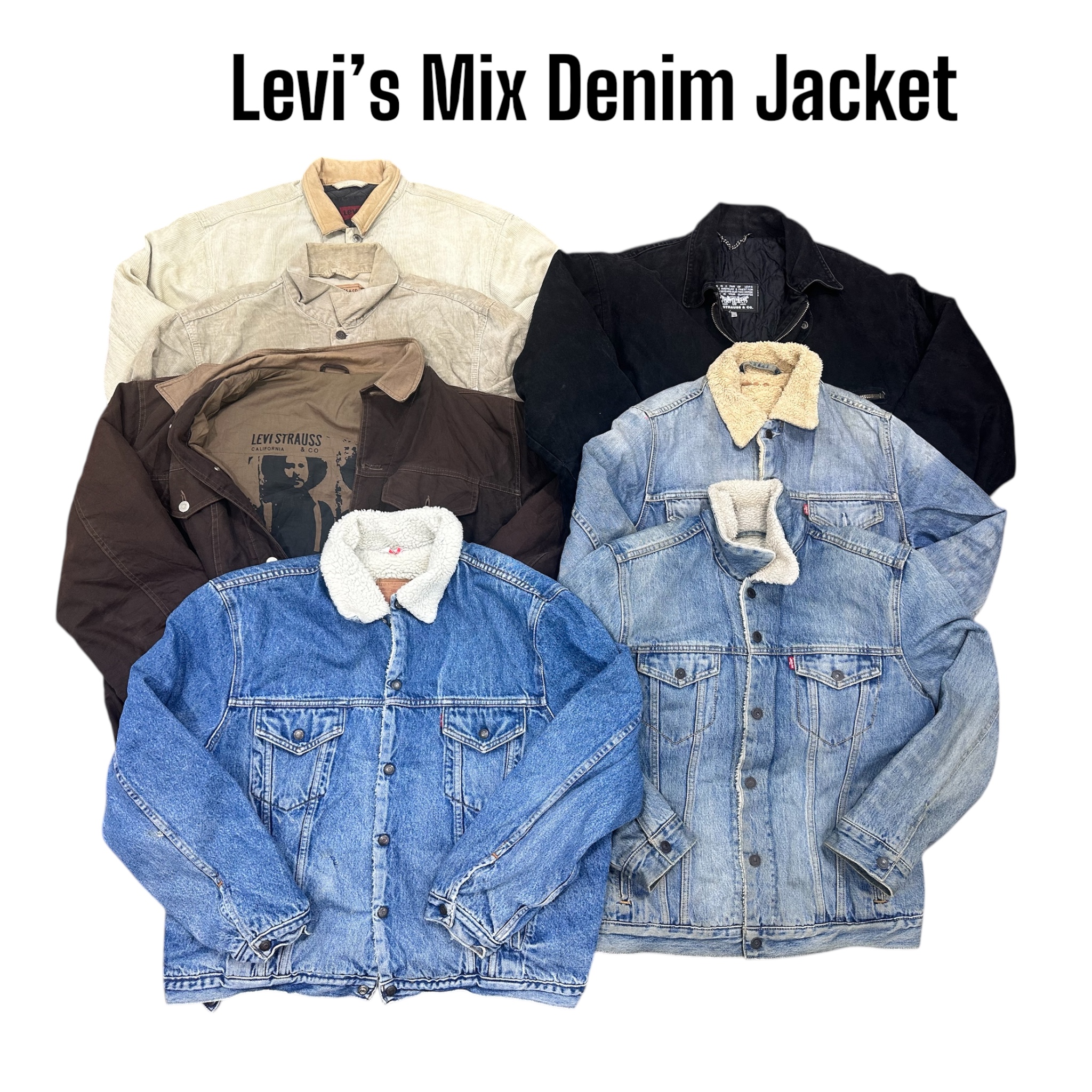 Levi's Mix Denim Jacket | Sherpha denim jacket | 9x Bundle