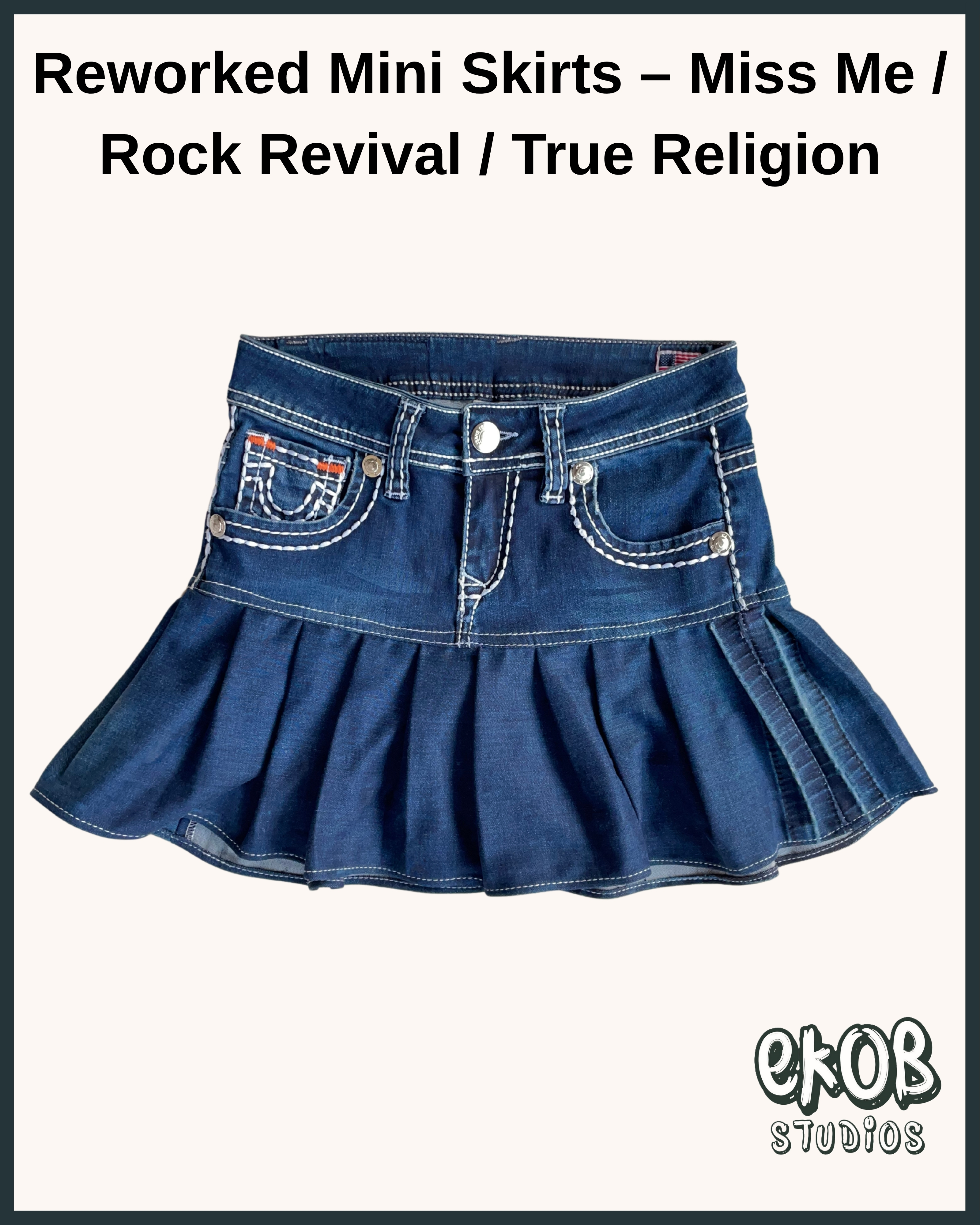 Reworked Miss Me / Rock Revival / True Religion Skirt - 7 Pcs