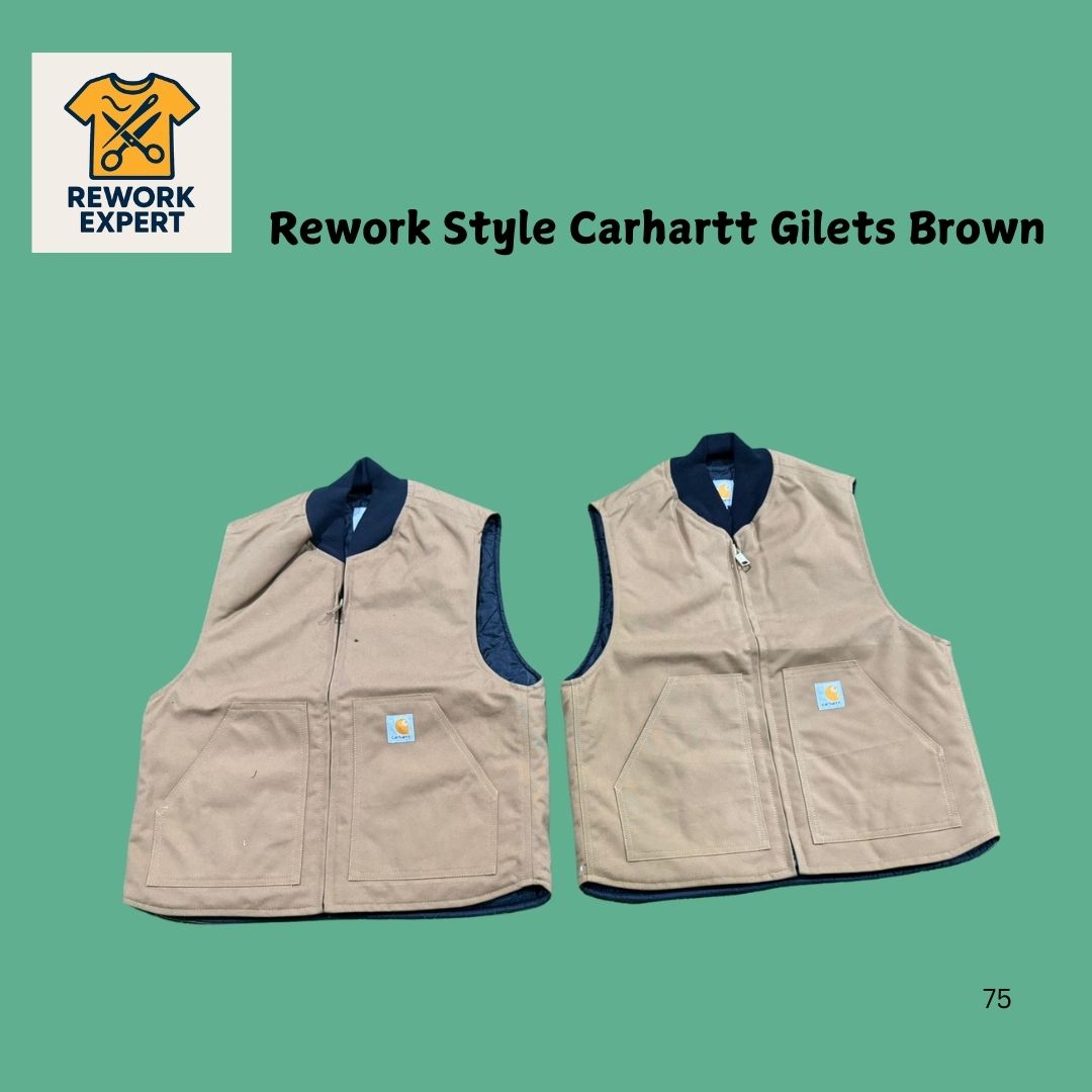 Rework Style Brown Carhartt Gilets