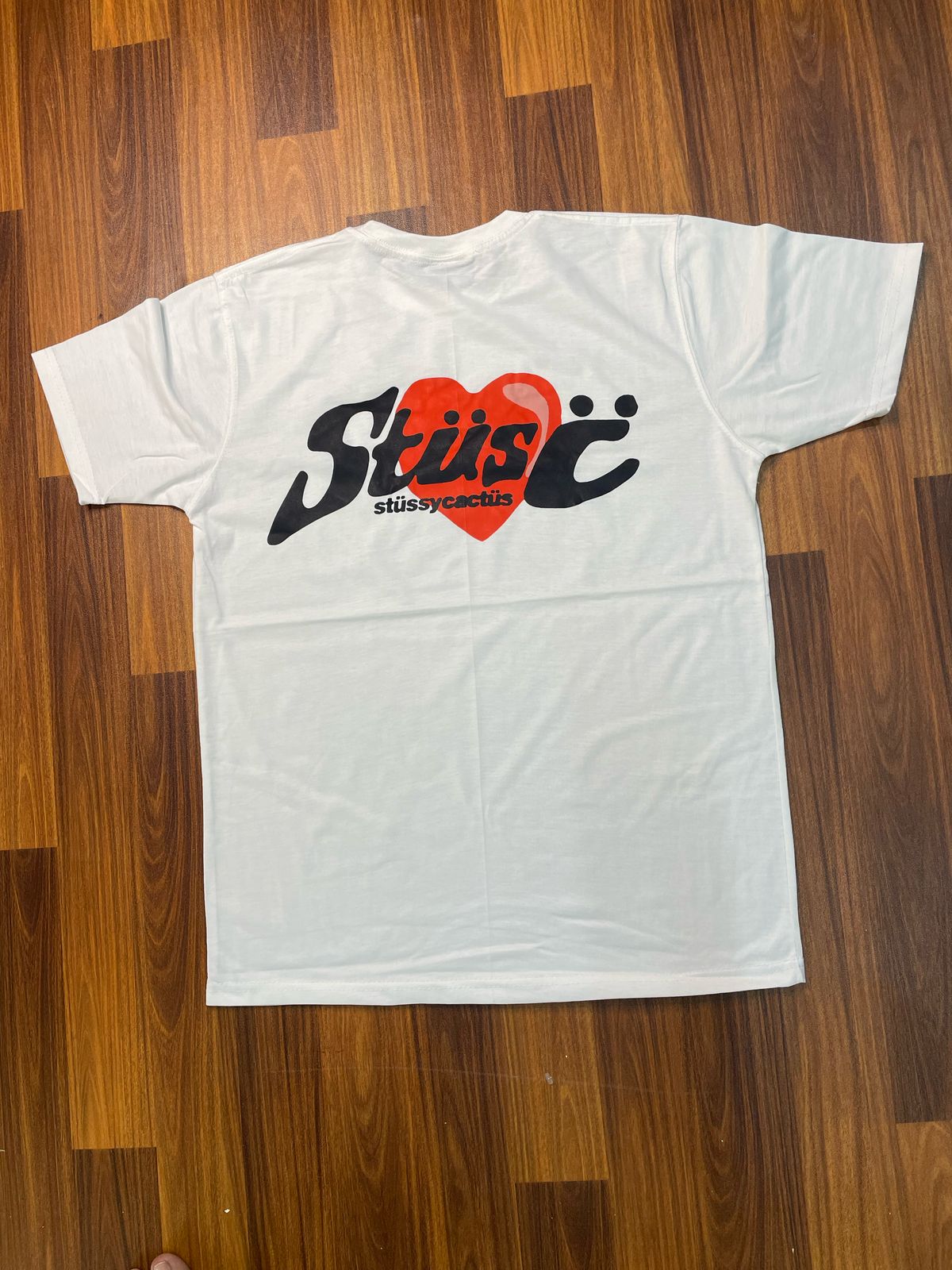 Stussy rework style Red Heart Stussy White T shirts