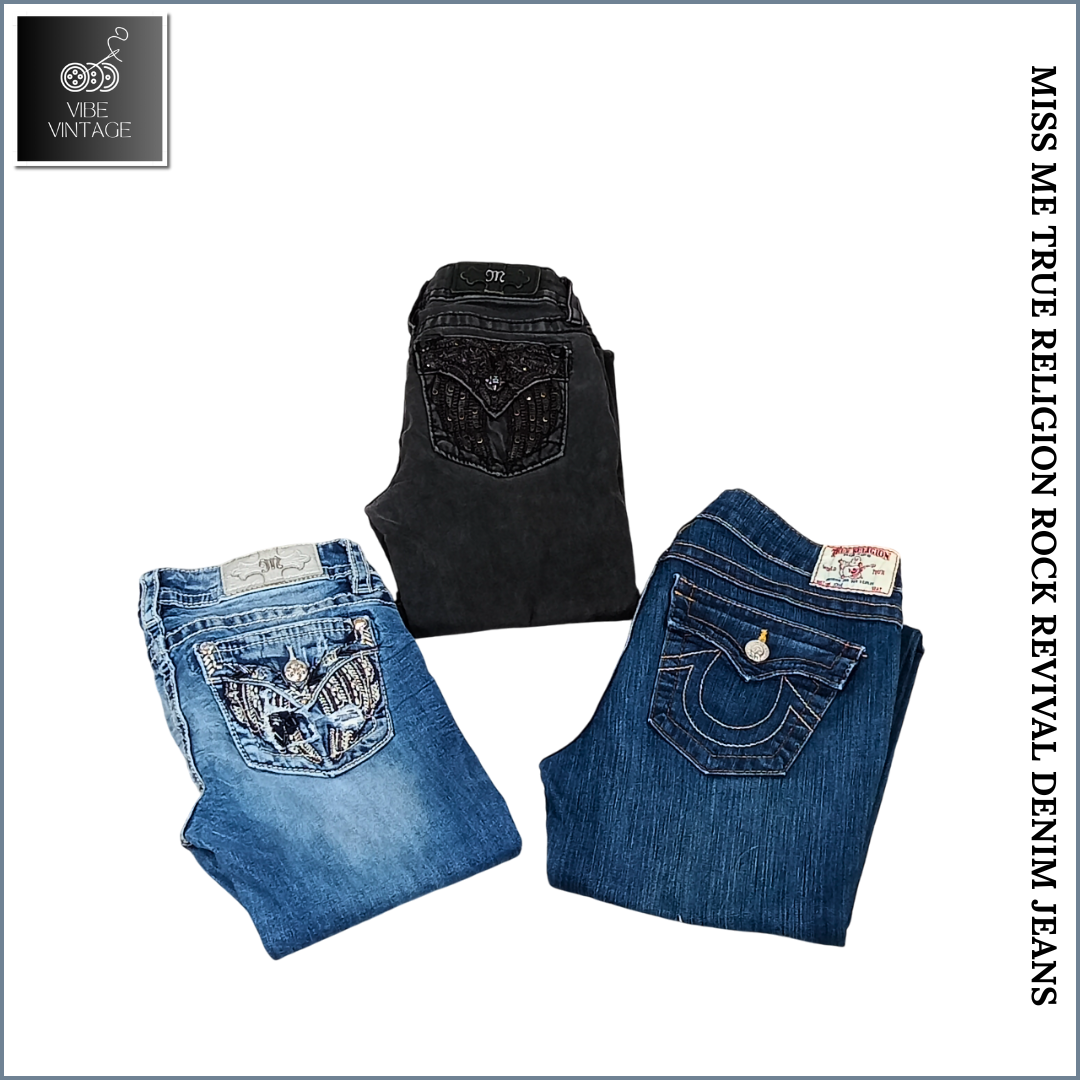 MISS ME & TRUE RELIGION JEANS DE DENIM - 08 PCS (PACOTE 2)