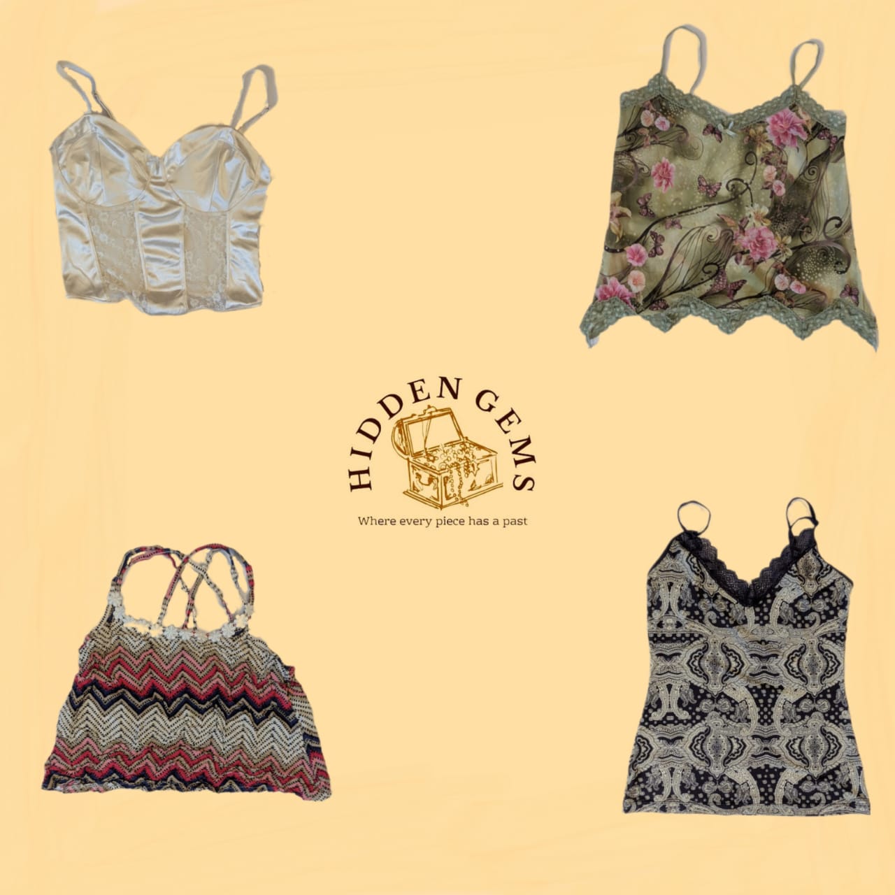 Y2k gemischte süße Mädchen Cami Tops (HG-007)