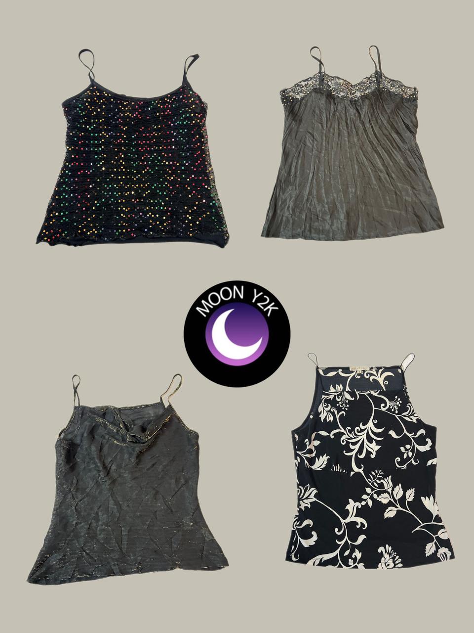 Y2K Gothic Rave Party Tops (M-405)