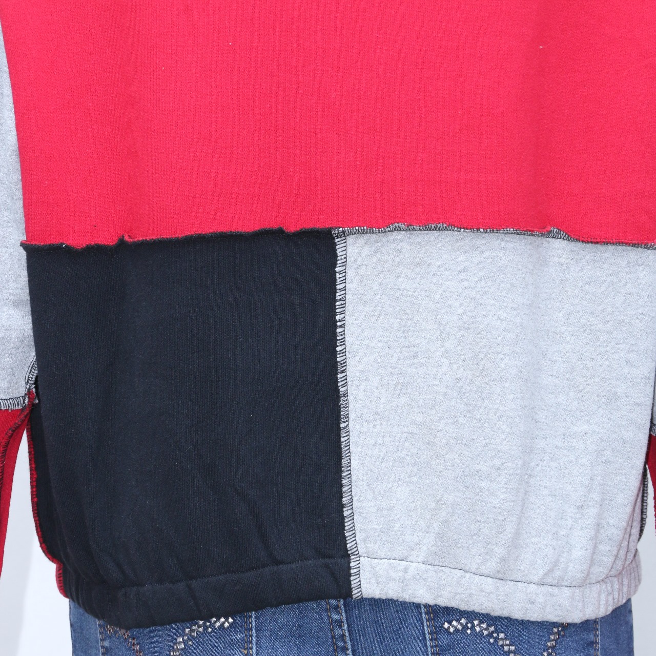 CV0180 Rework Quad Patch Sweatshirts - 20 Pcs