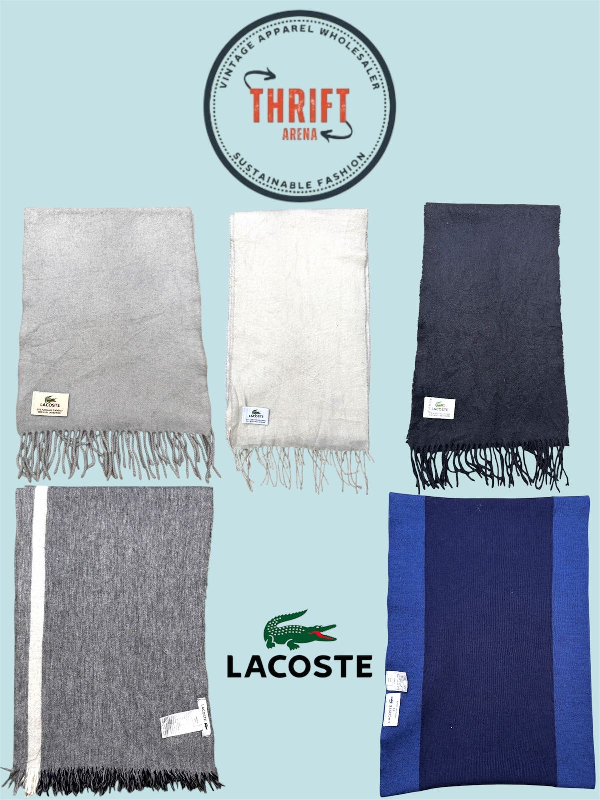 T1046 Lacoste Scarves 25PCs