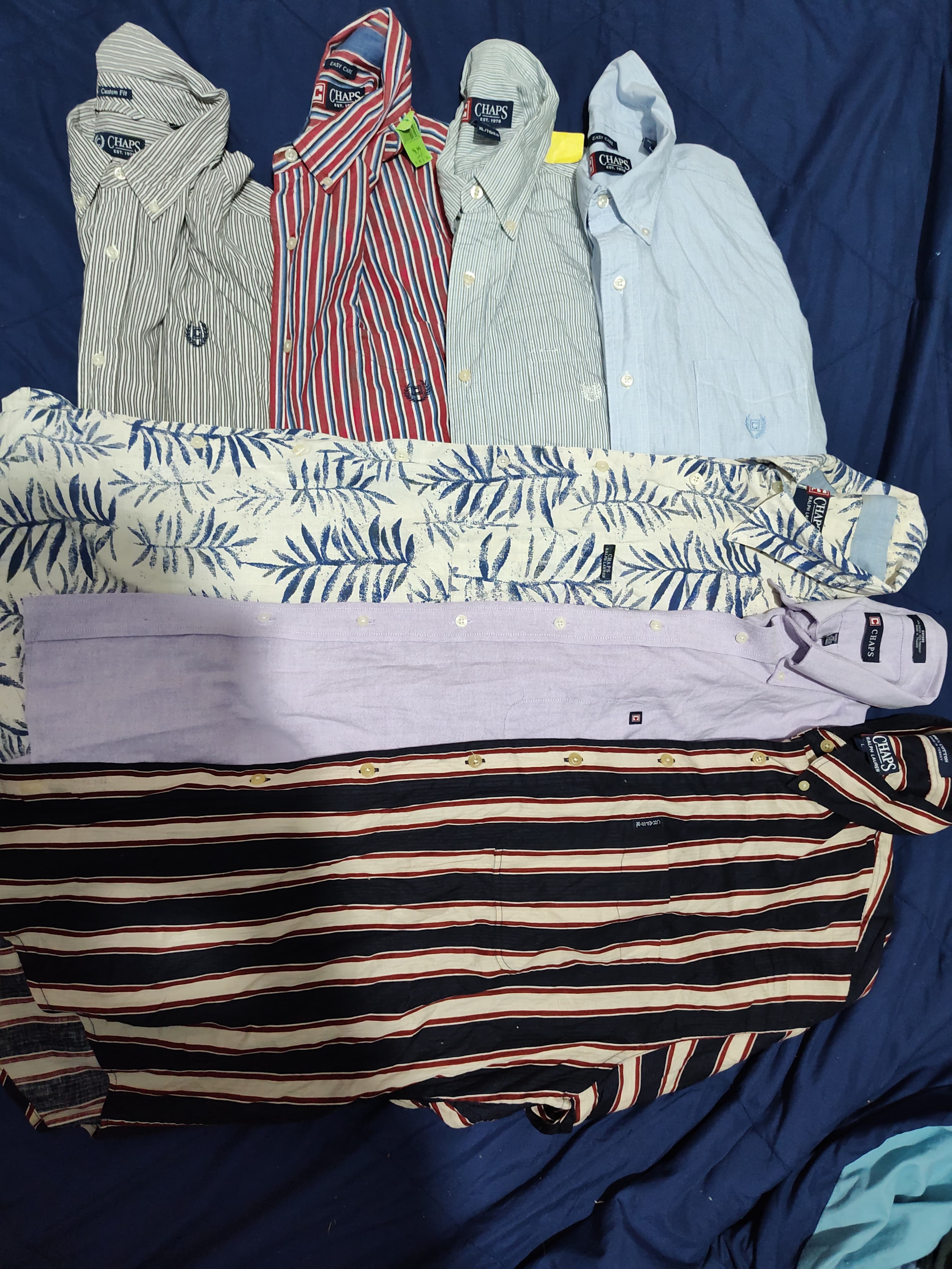 Camicie in cotone con bottoni da uomo Chaps 15 pezzi