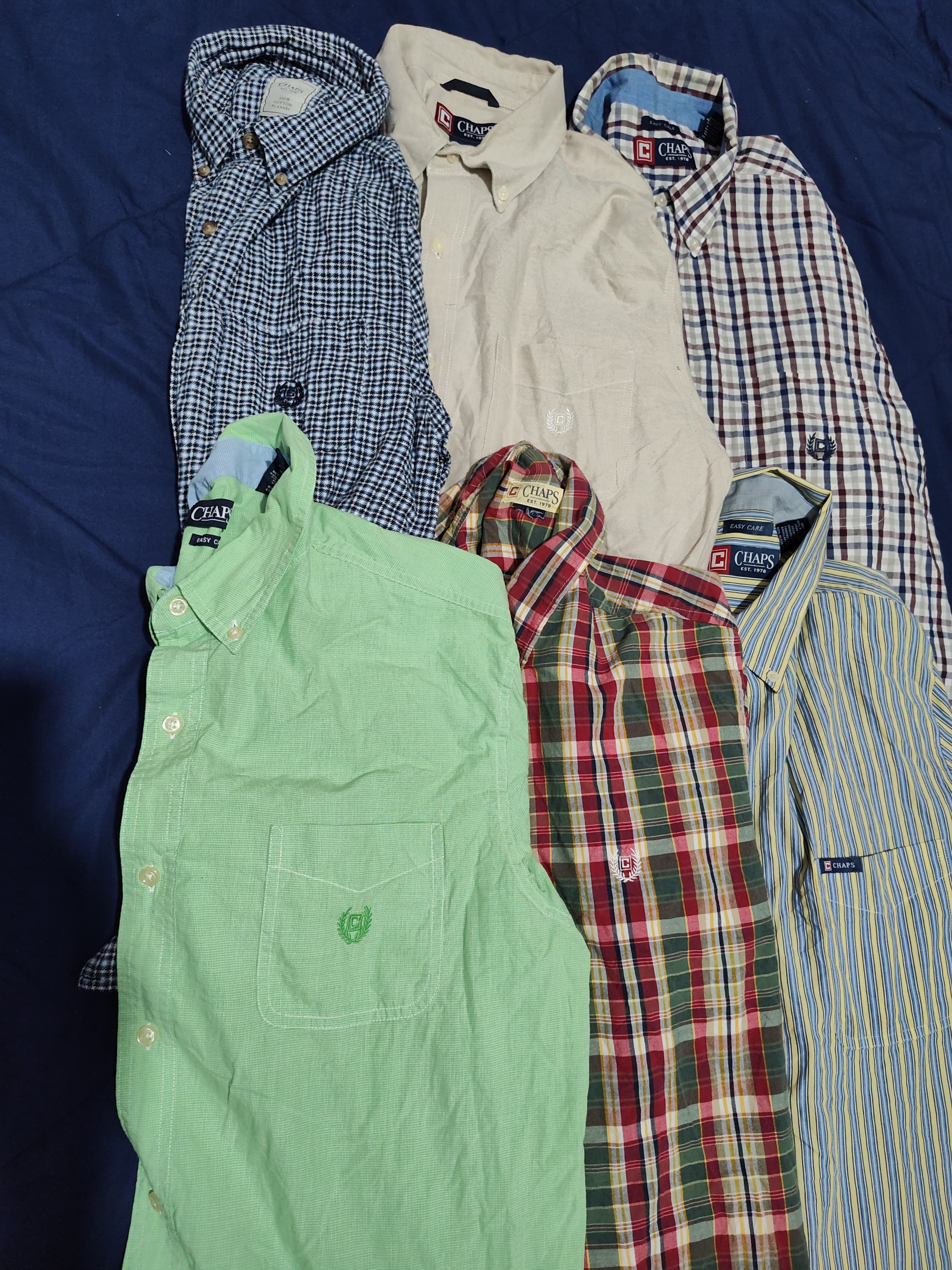 Camicie da uomo in cotone Chaps, 15 pezzi