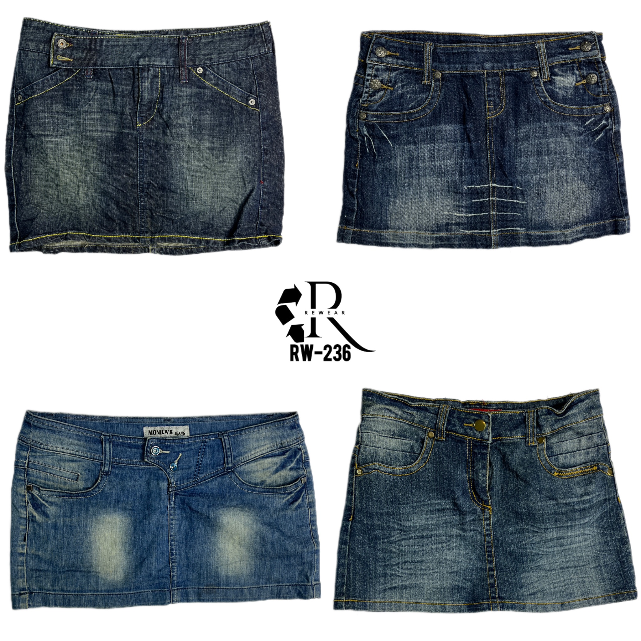 Jupes en denim mini Y2K IT Girl (RW-236)