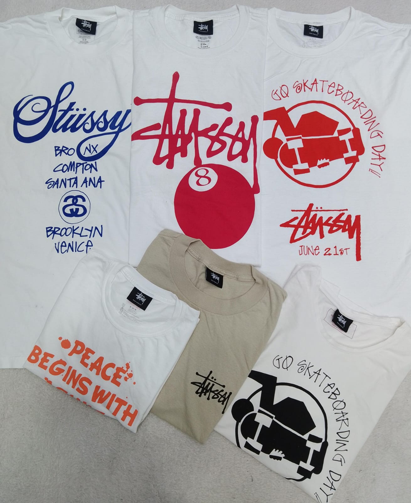 CV0193 Rework Style Camisetas Stussy