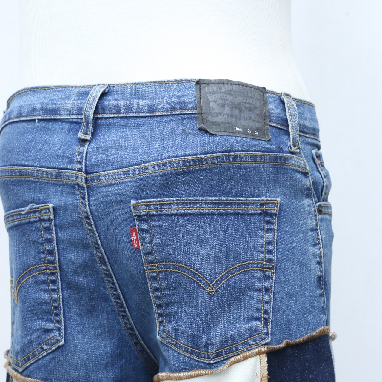 CV0196 Rework Levi's Square Patches Pants - 20 Pcs