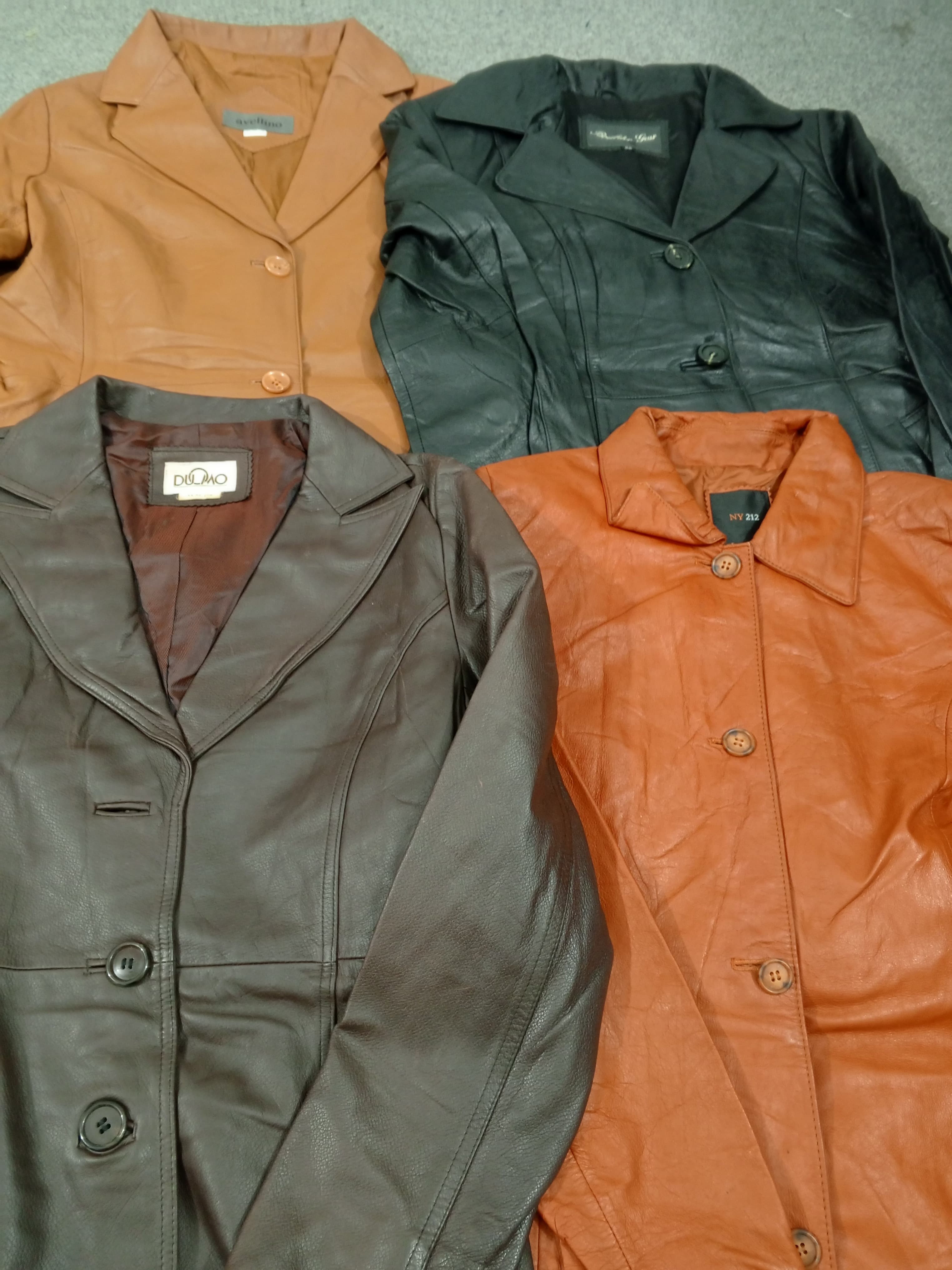 #657 Ladies Y2K Leather Trenches -9