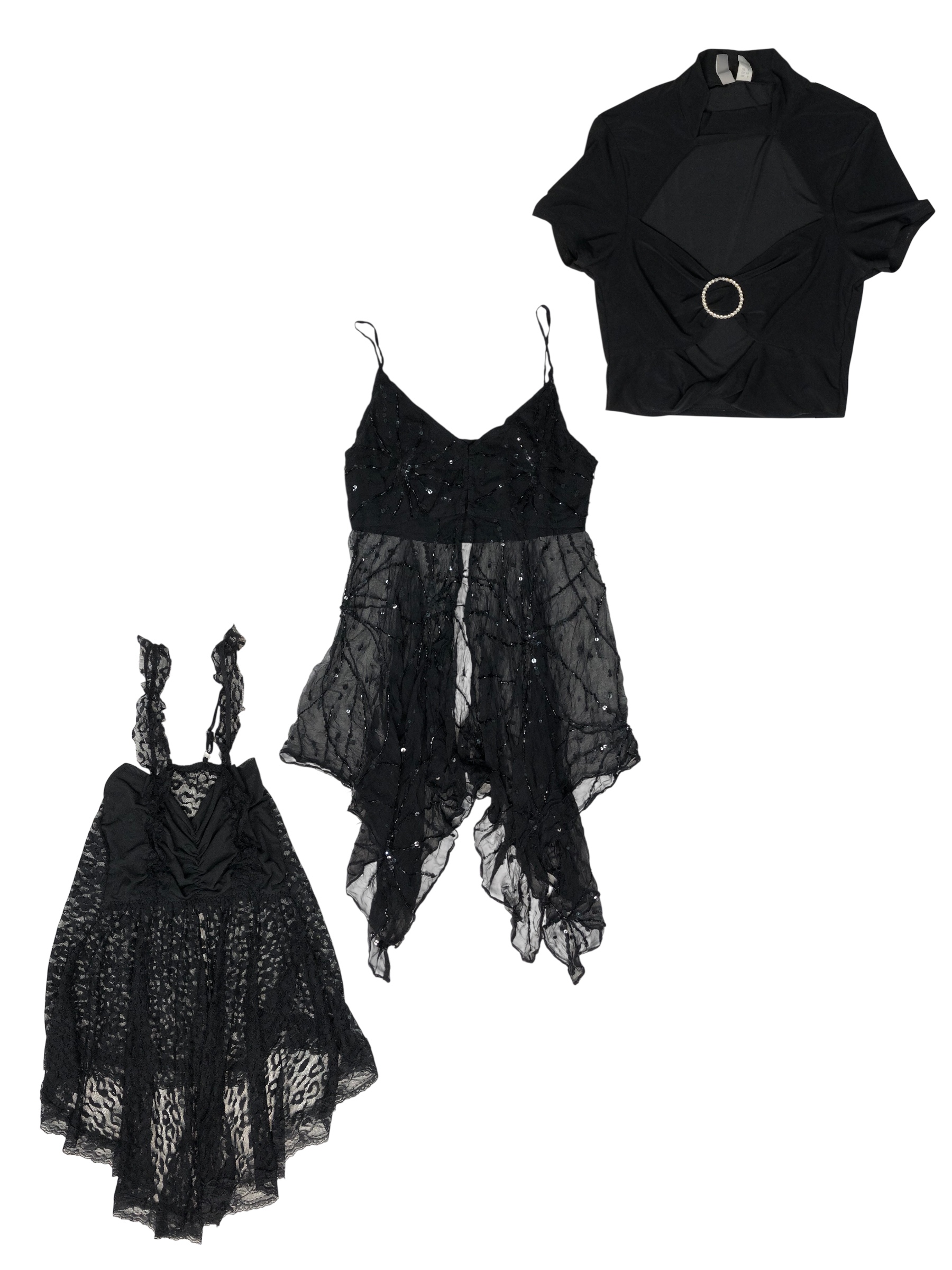“ The Girl In Black “ x Y2K Top S-1132