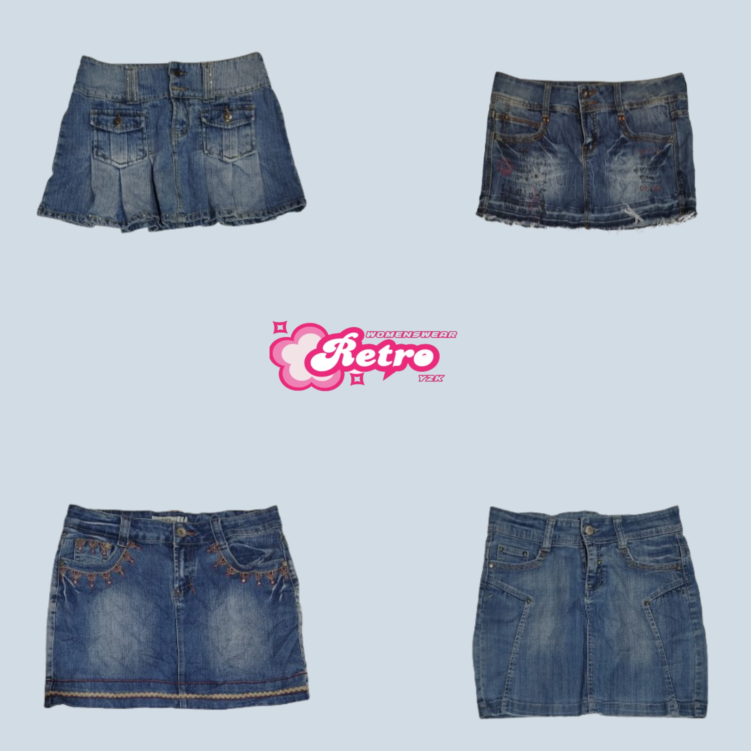 Y2k IT Girl Denim Mini Skirts (June-01)