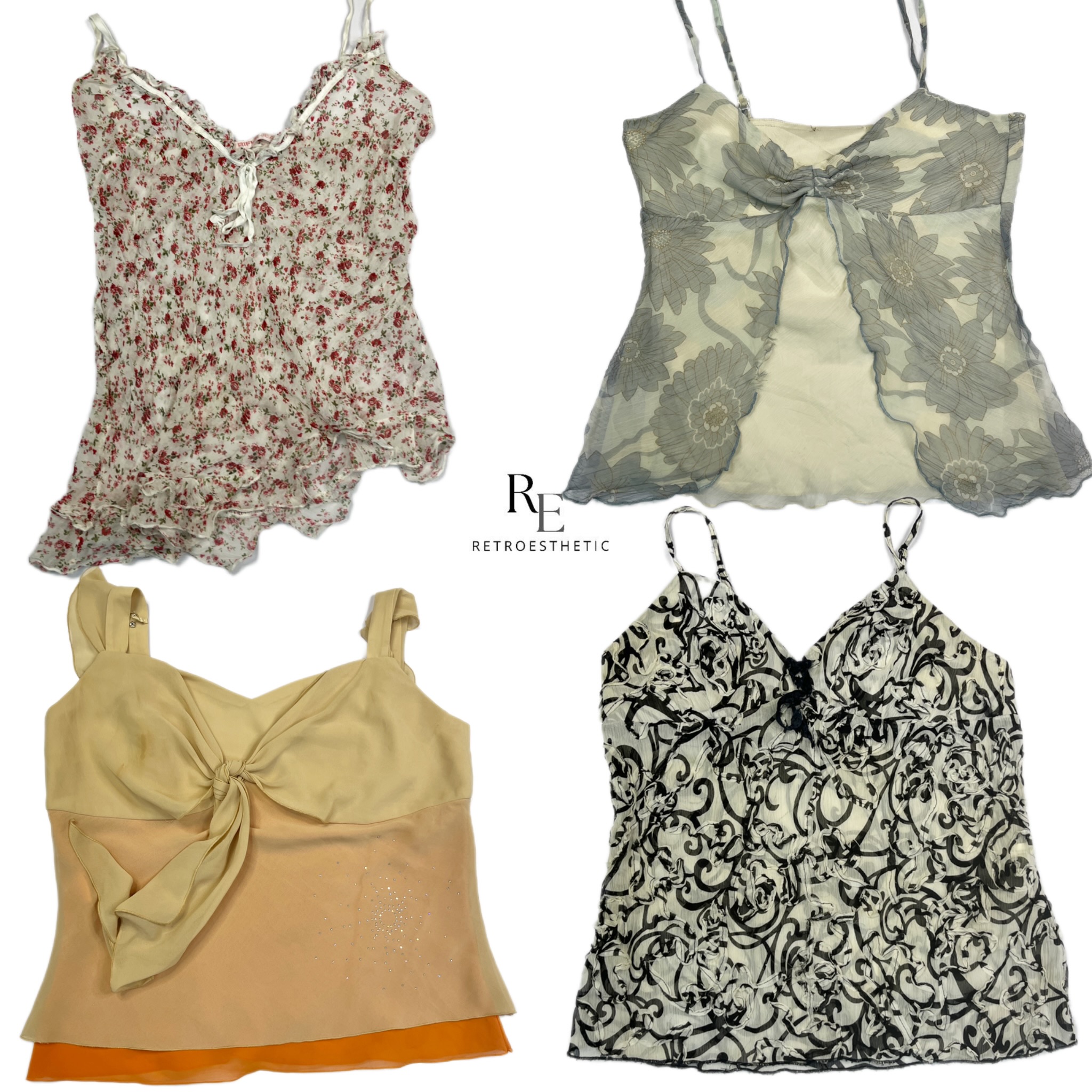 Y2K Soft Girl Era Cami Tops (RE-1223)