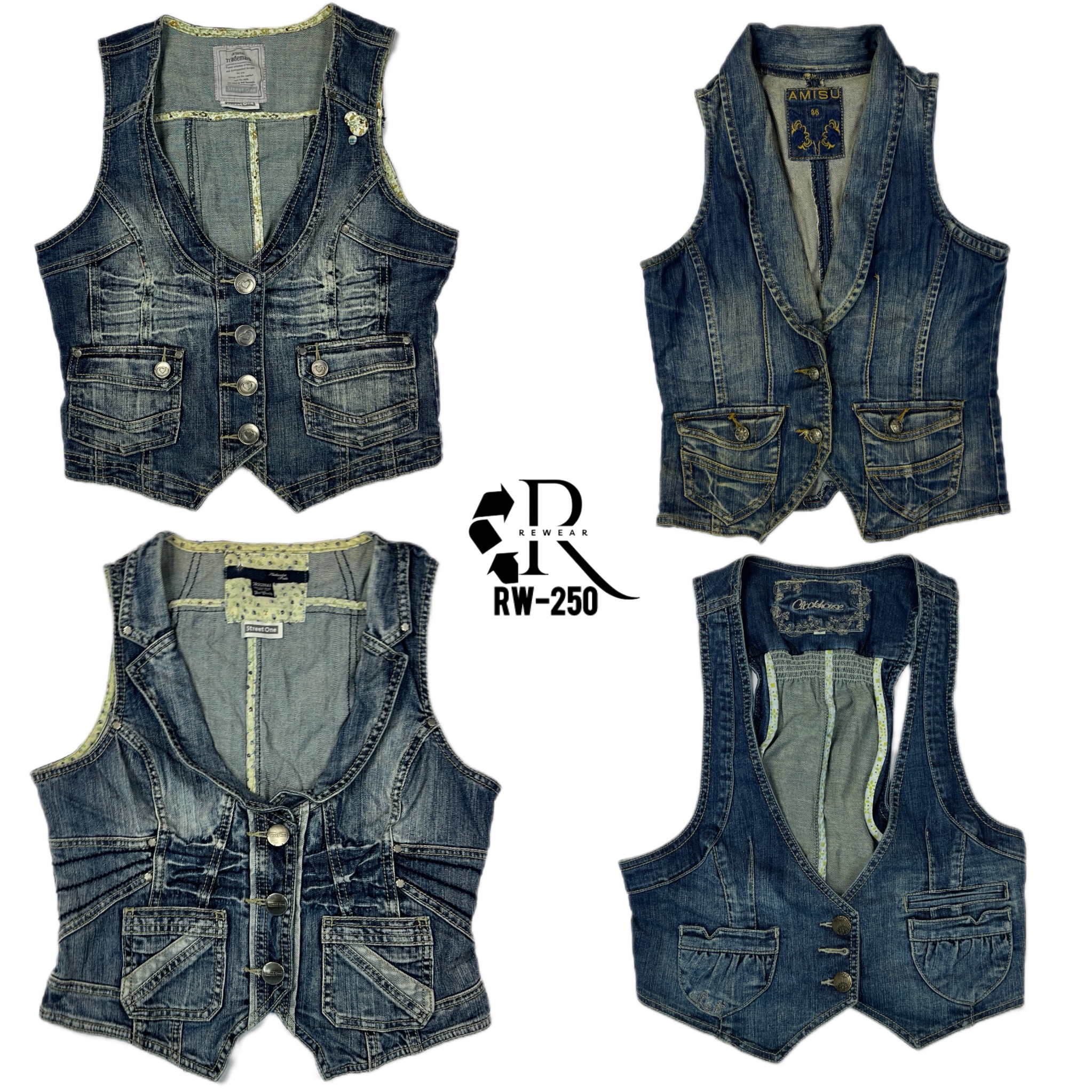 Y2K Unique Denim Waiscoats (RW-250)