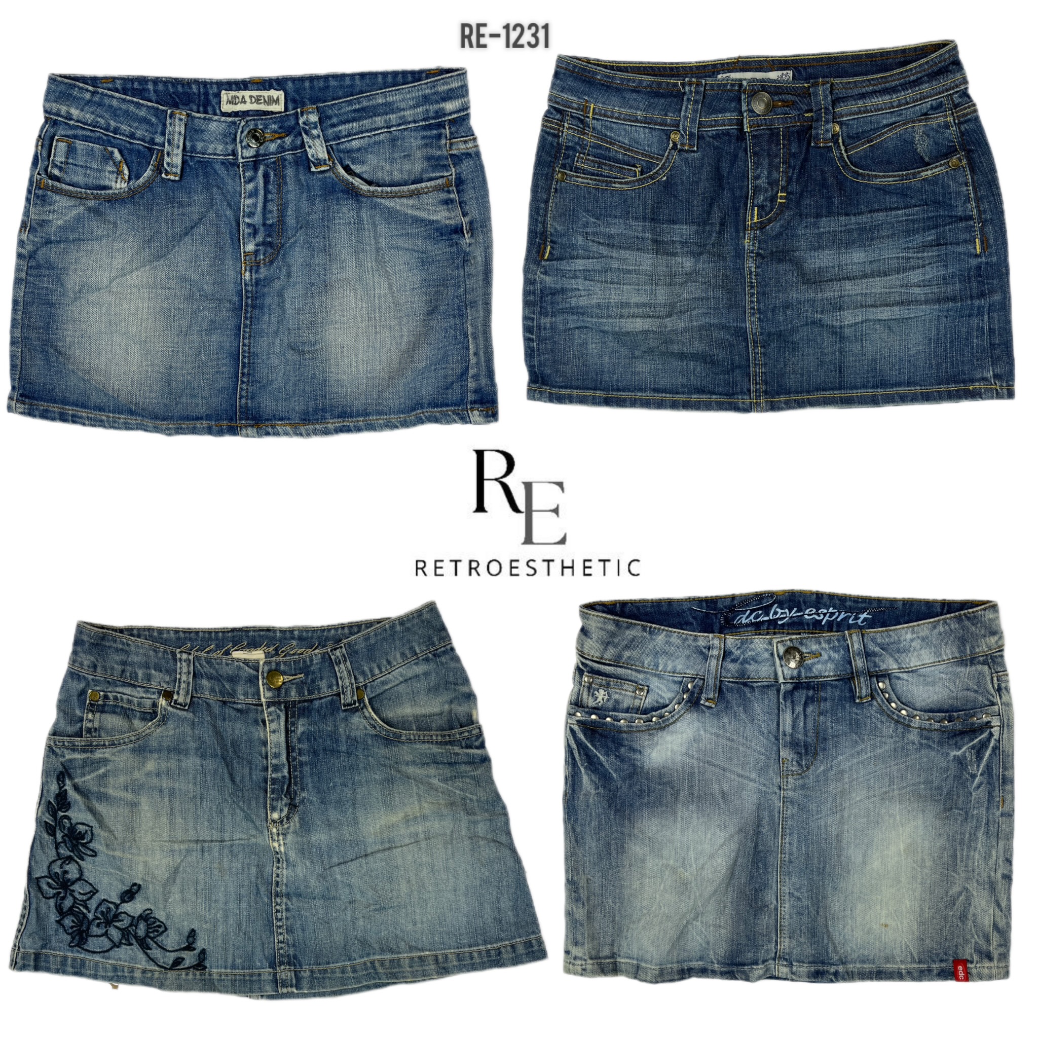 Gonne Mini in Denim Y2K Paris Hilton (RE-1231)