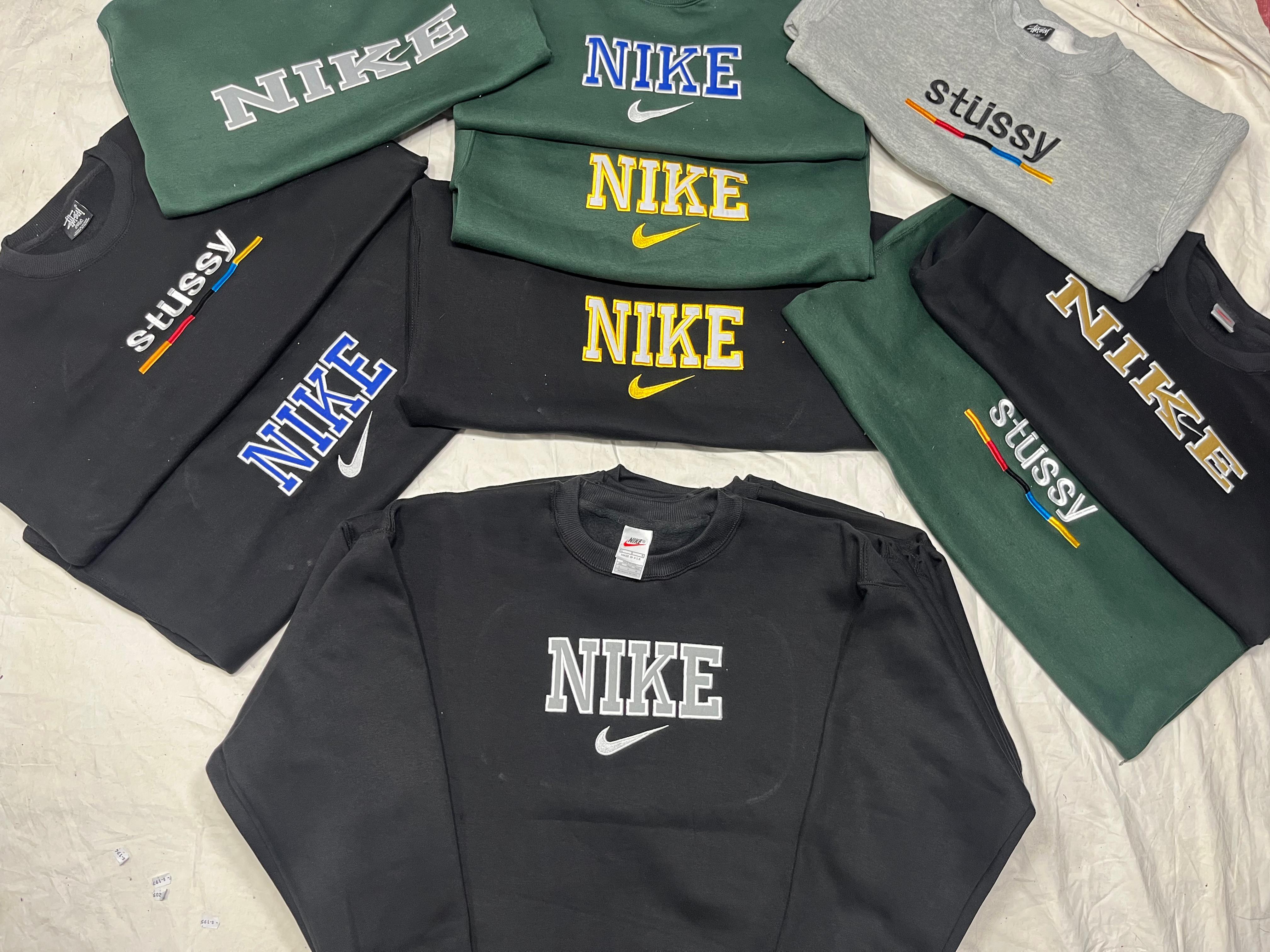 Custom handpick Rework style Nike plain sweatshirt.