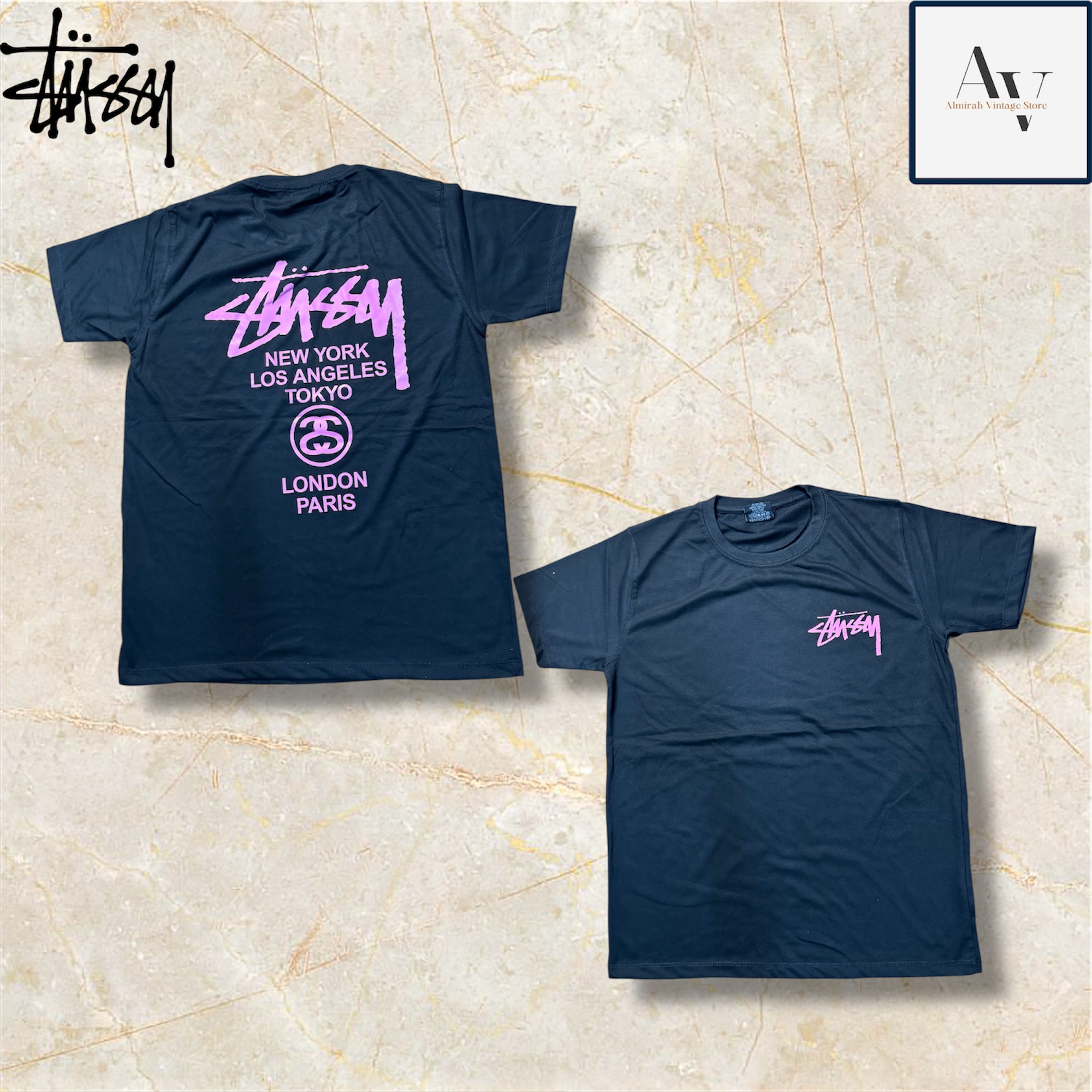 Stussy Neuinterpretation Stil Weltreise T-Shirts