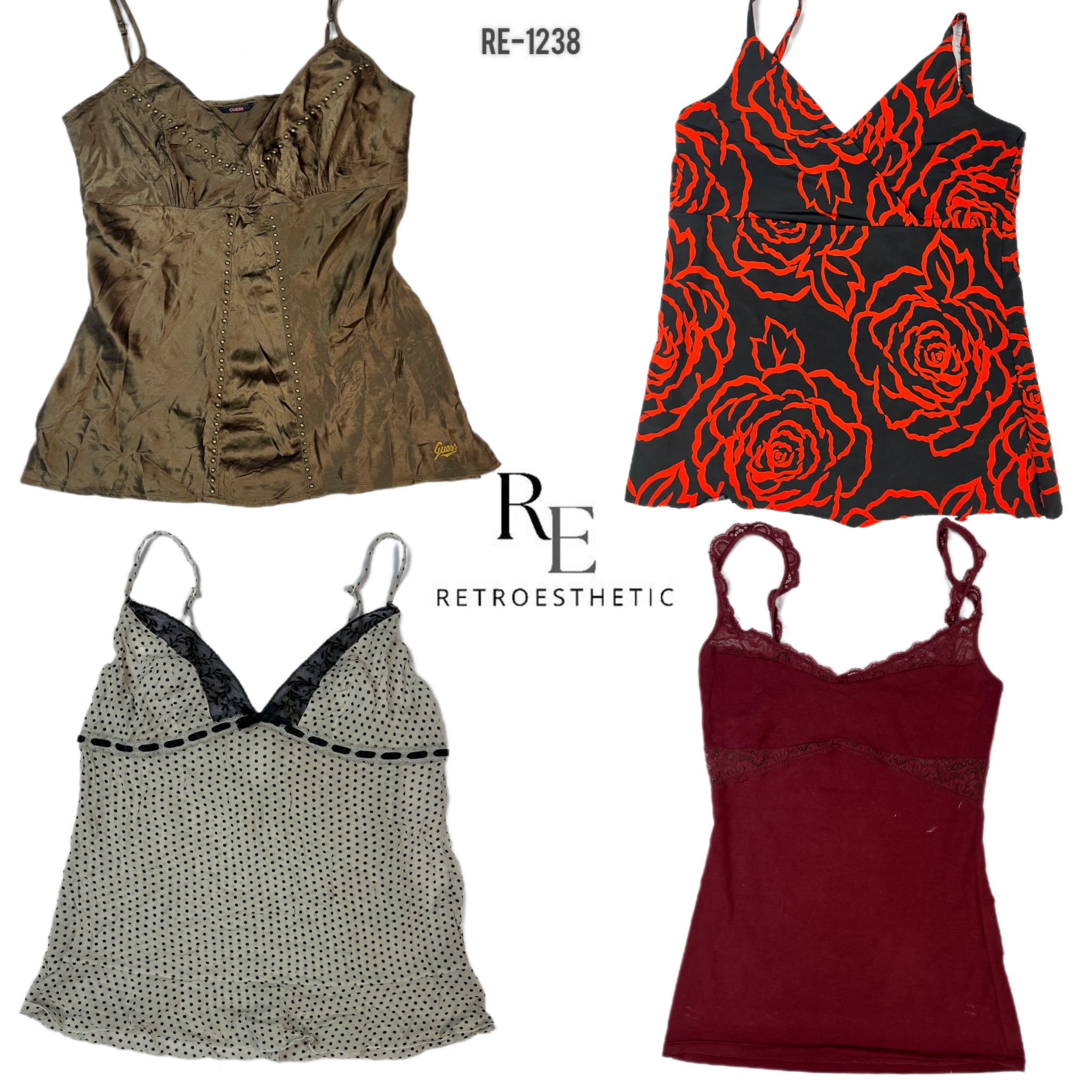 Top Cami dell'Era delle Ragazze Carine Y2K (RE-1238)