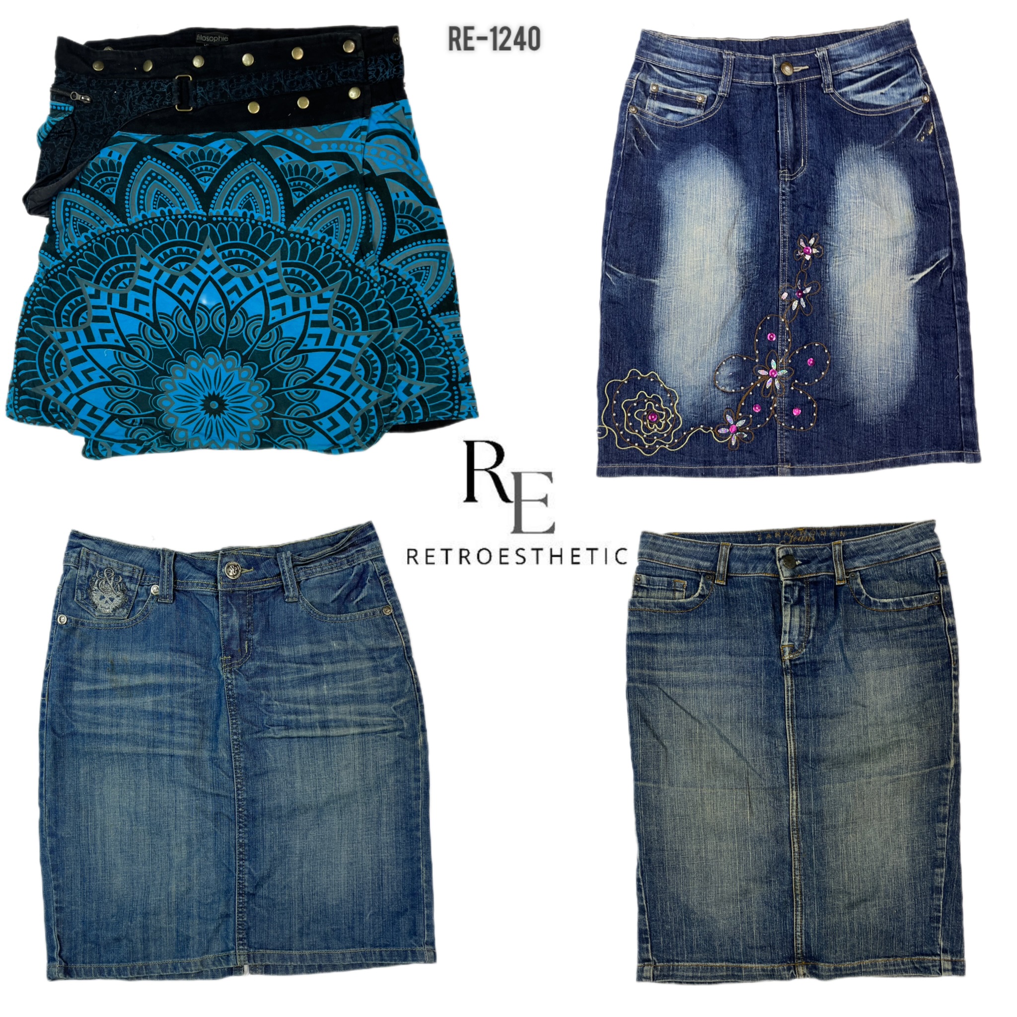 Gonne Midi in Denim Y2K IT Girl (RE-1240)