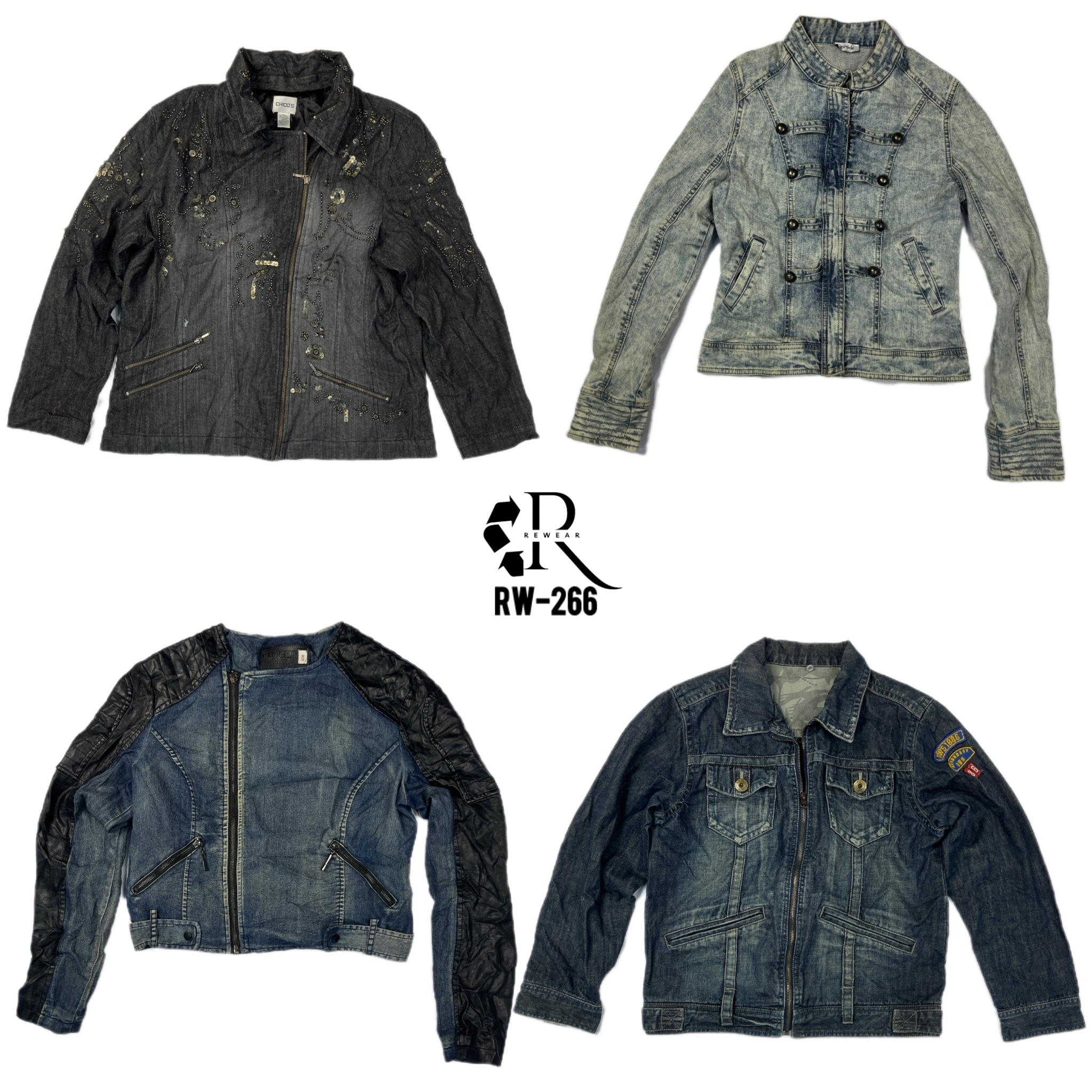Giacche di denim uniche Y2K (RW-266)