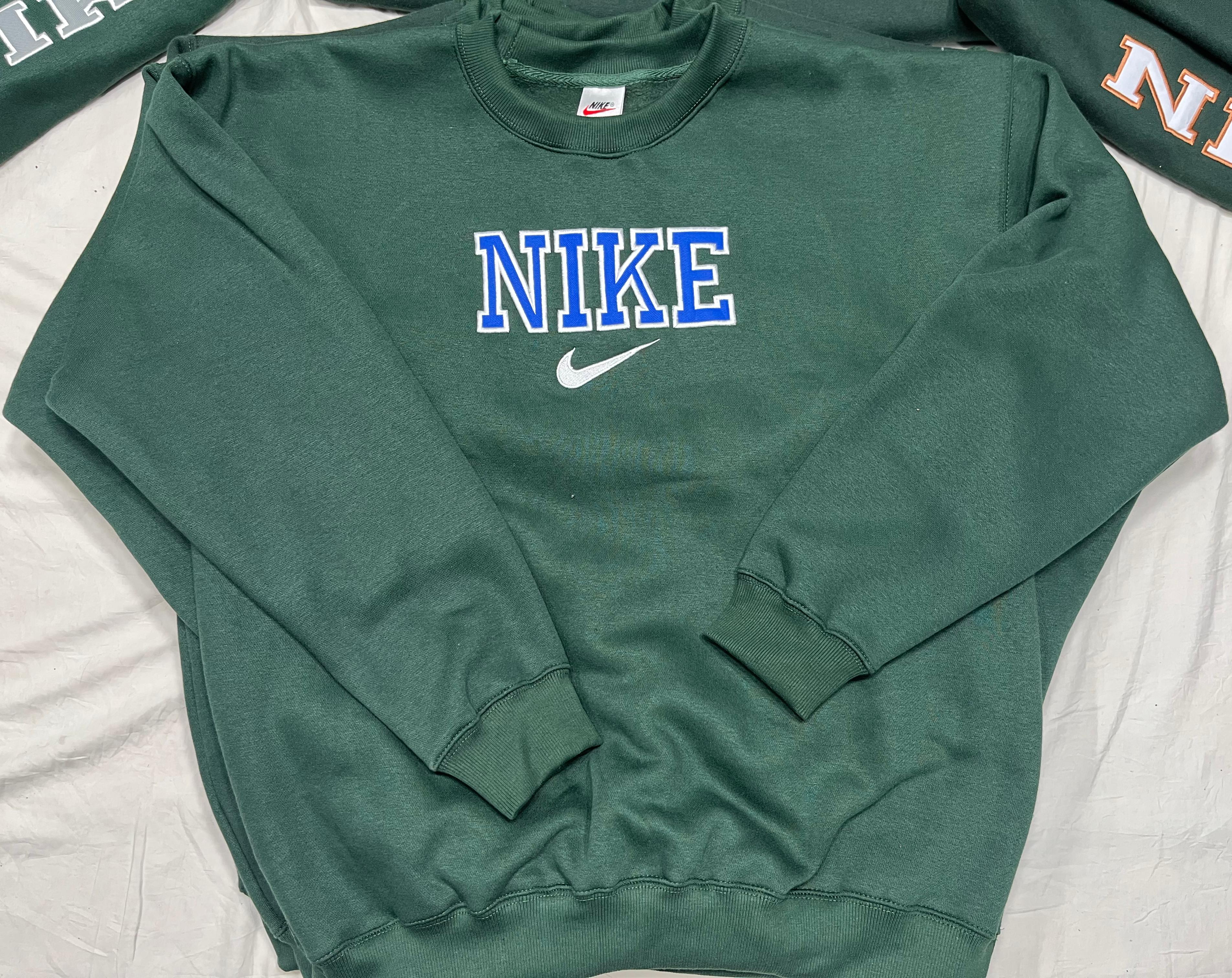 Rework Style Nike Green Sweatshirt.