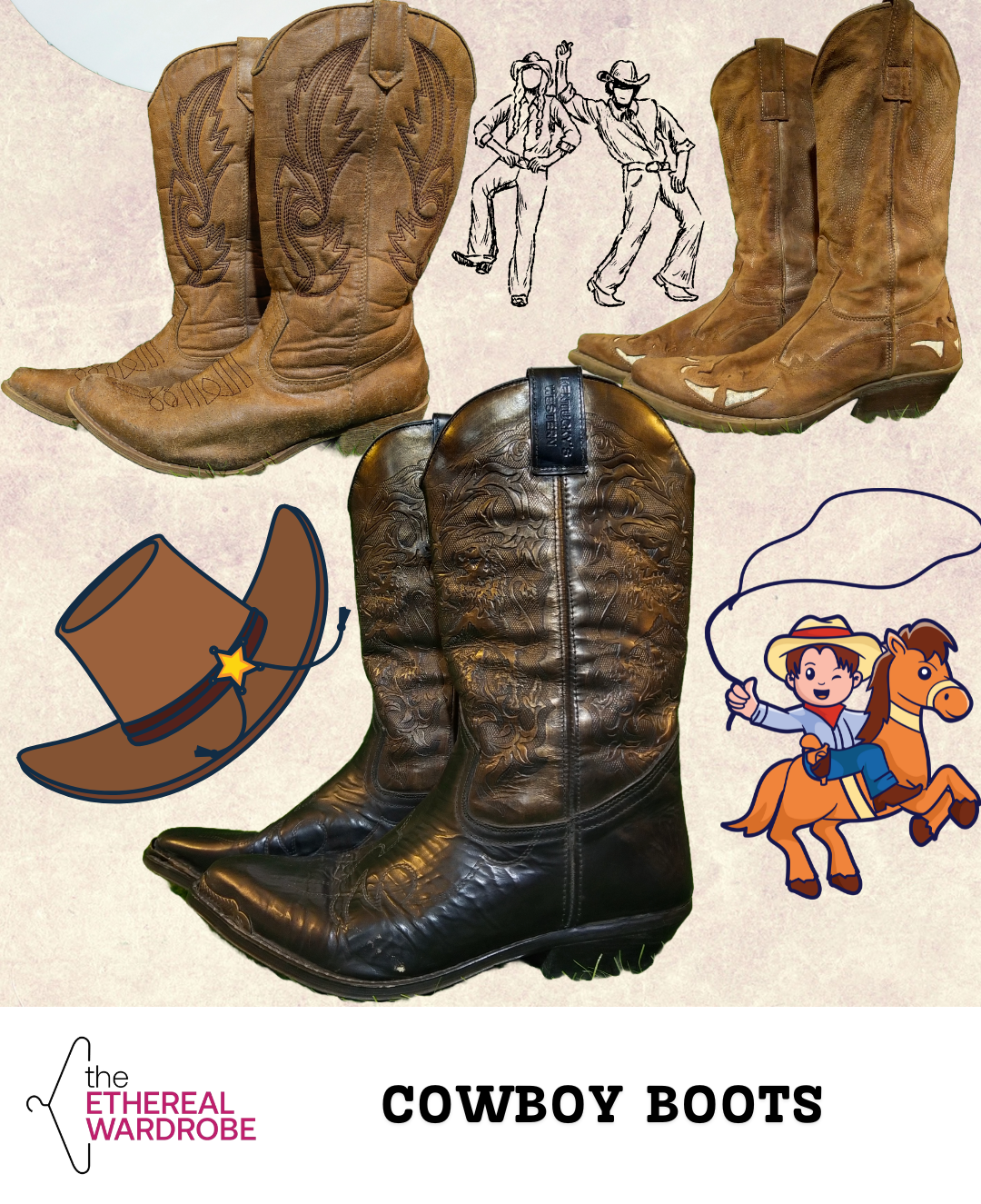 Festival Cowboy Boots Bundle of 10 pcs (RN#1212)