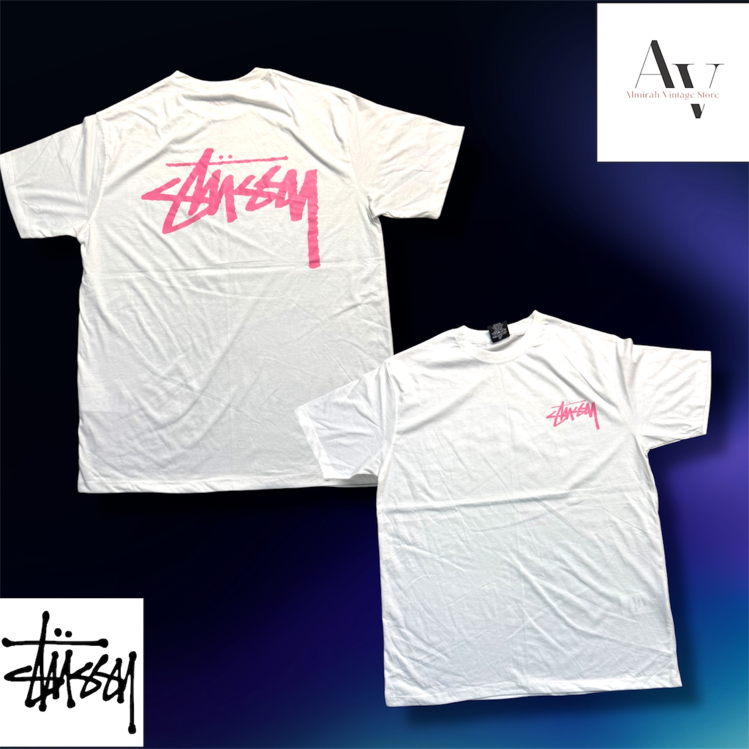Stussy Neuinterpretation Stil weiße Stussy T-Shirts