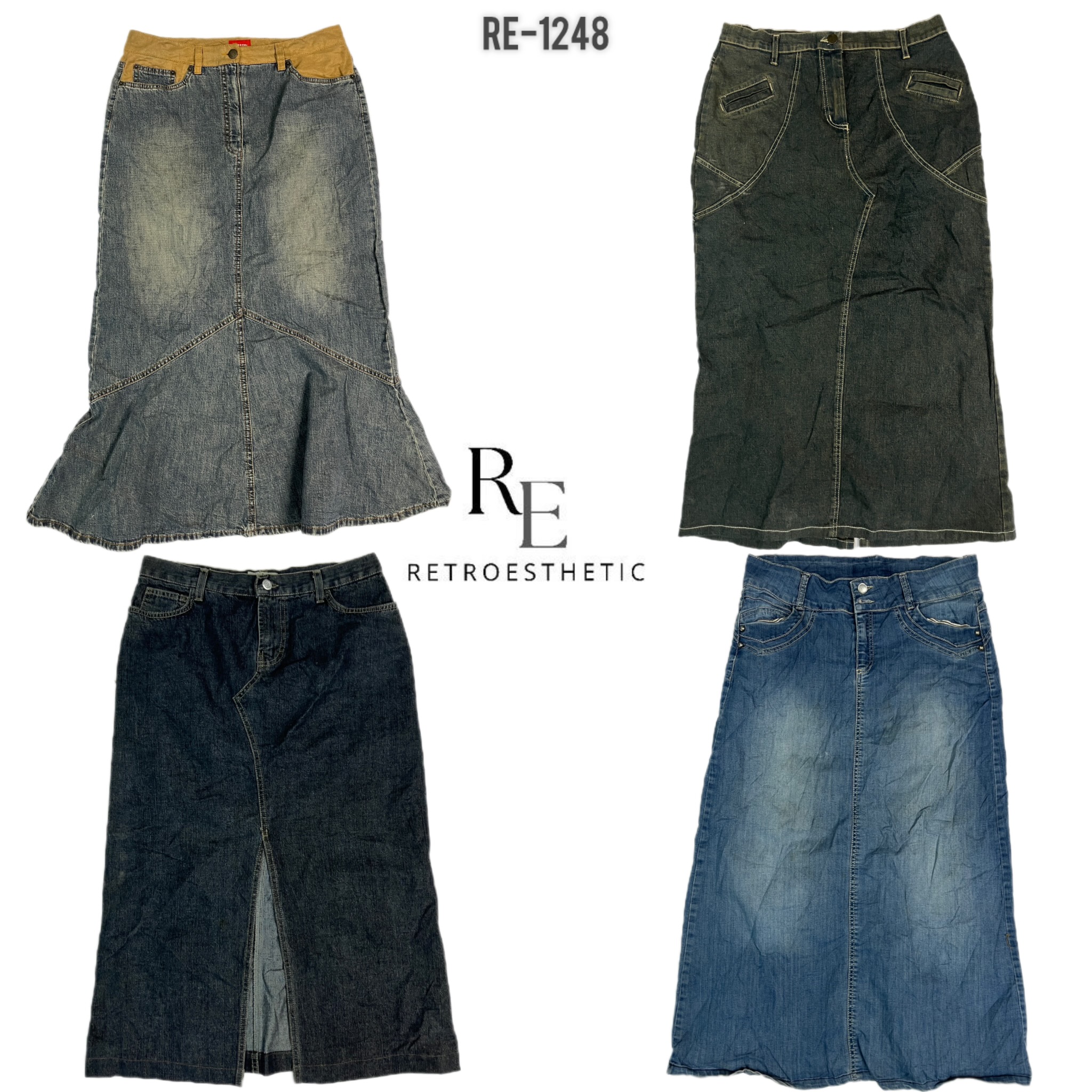 Y2K Britney Ära Denim Maxiröcke (RE-1248)