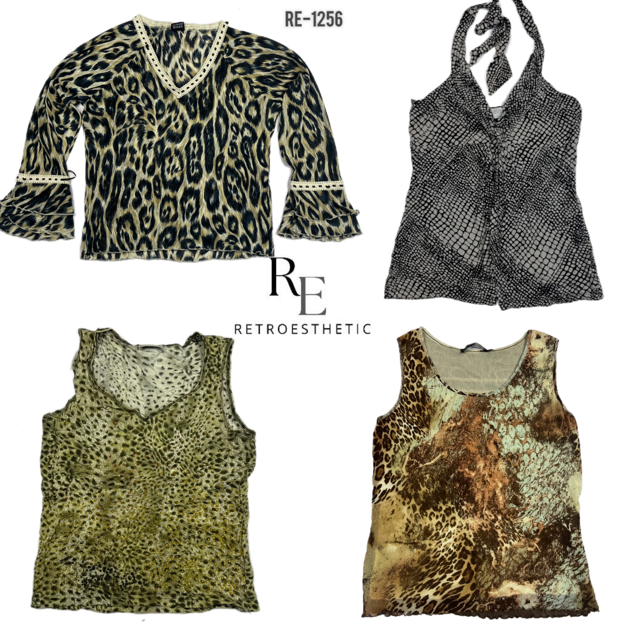 Y2K Animal Print Mix Tops (RE-1256)