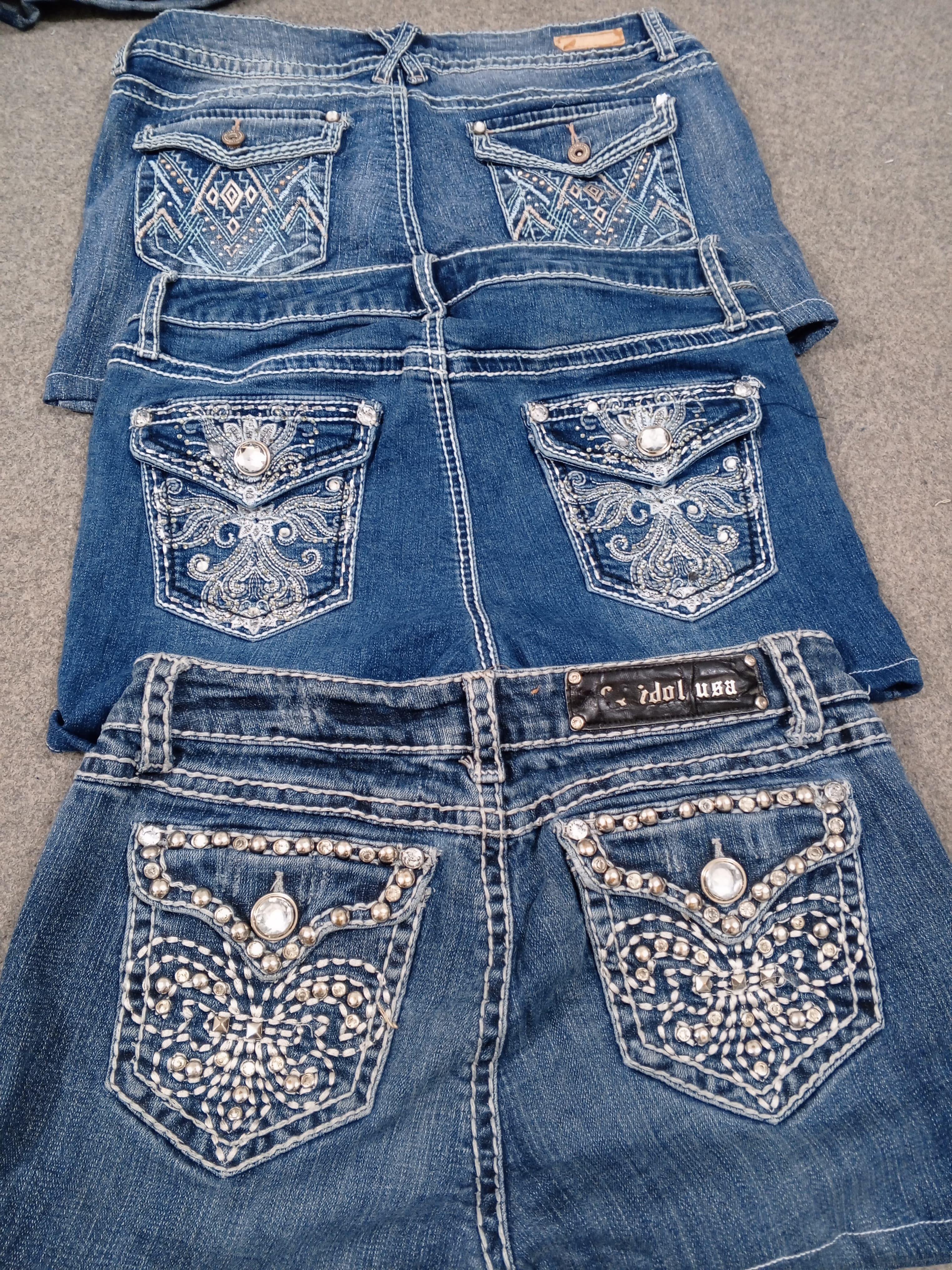 HD842 Ladies Y2K Reworked Sexy Shorts - 18 pcs