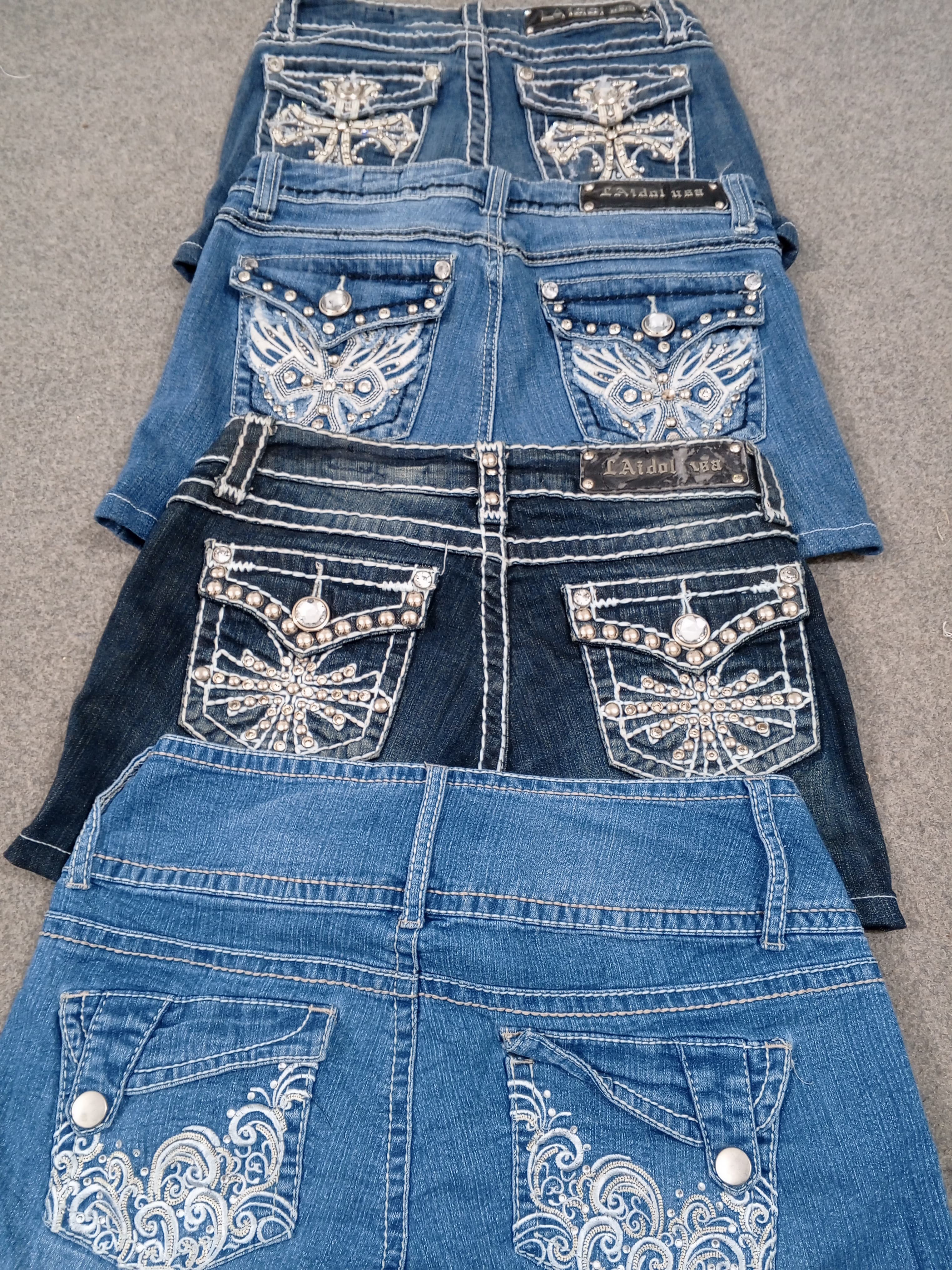 HD840 Ladies Reworked Y2K Micro Mini Shorts - 18 pcs
