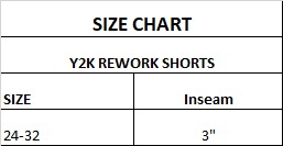 HD839 Damen Y2K umgearbeitete Booty Shorts - 18 Stück