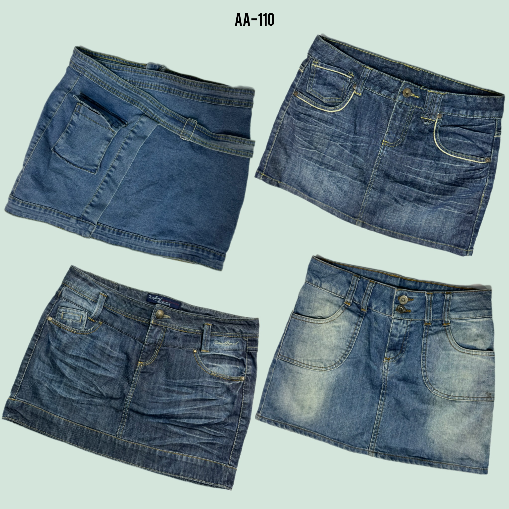 Y2K IT Girl Era Denim Mini Skirts (AA-110)