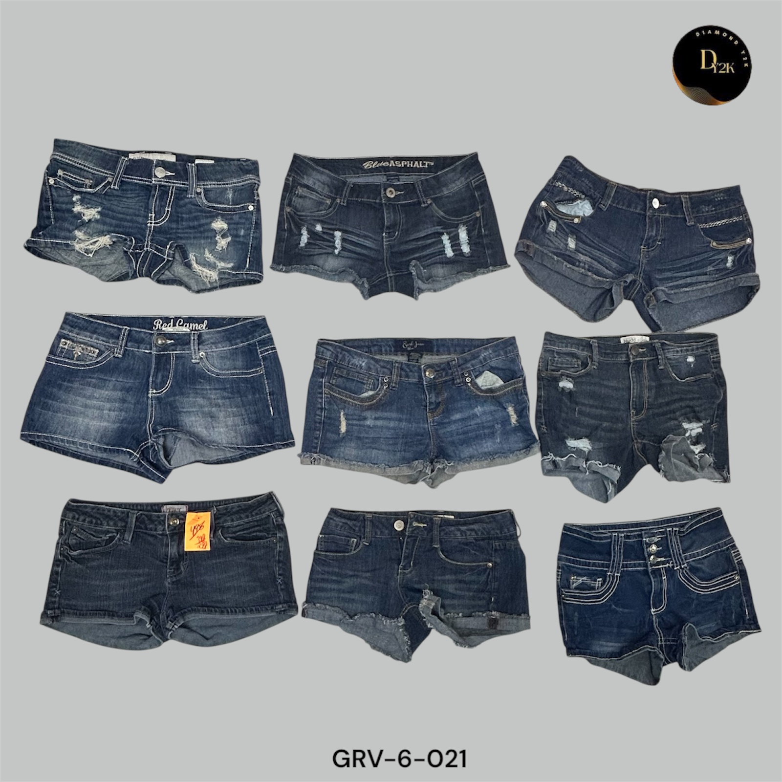 Y2K Klassischer Denim-Shorts – Dunkelblaue Edition (GRV-6-021)