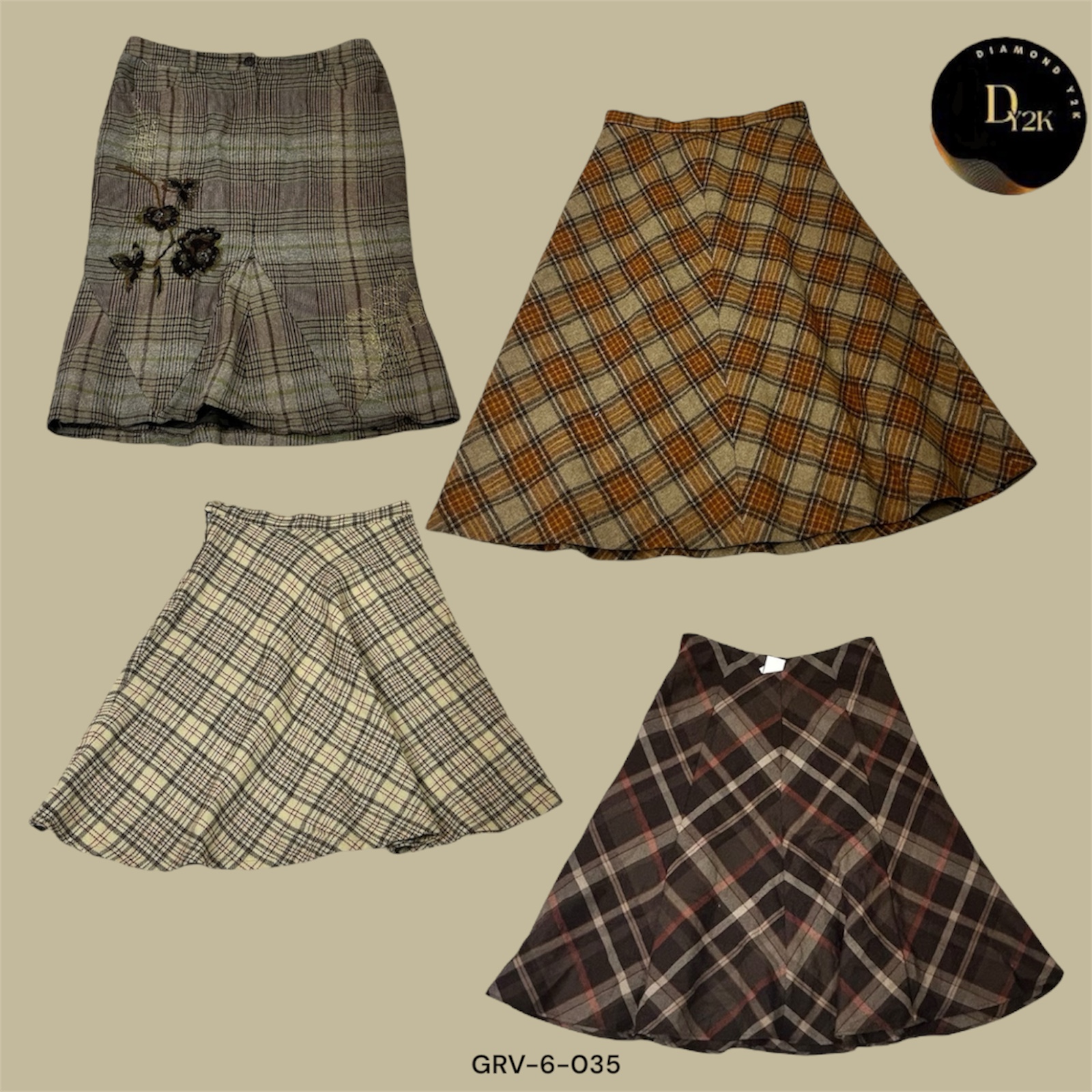 Y2K Aesthetic Brown Wool Skirts – Midi to Maxi Magic (GRV-6-035)