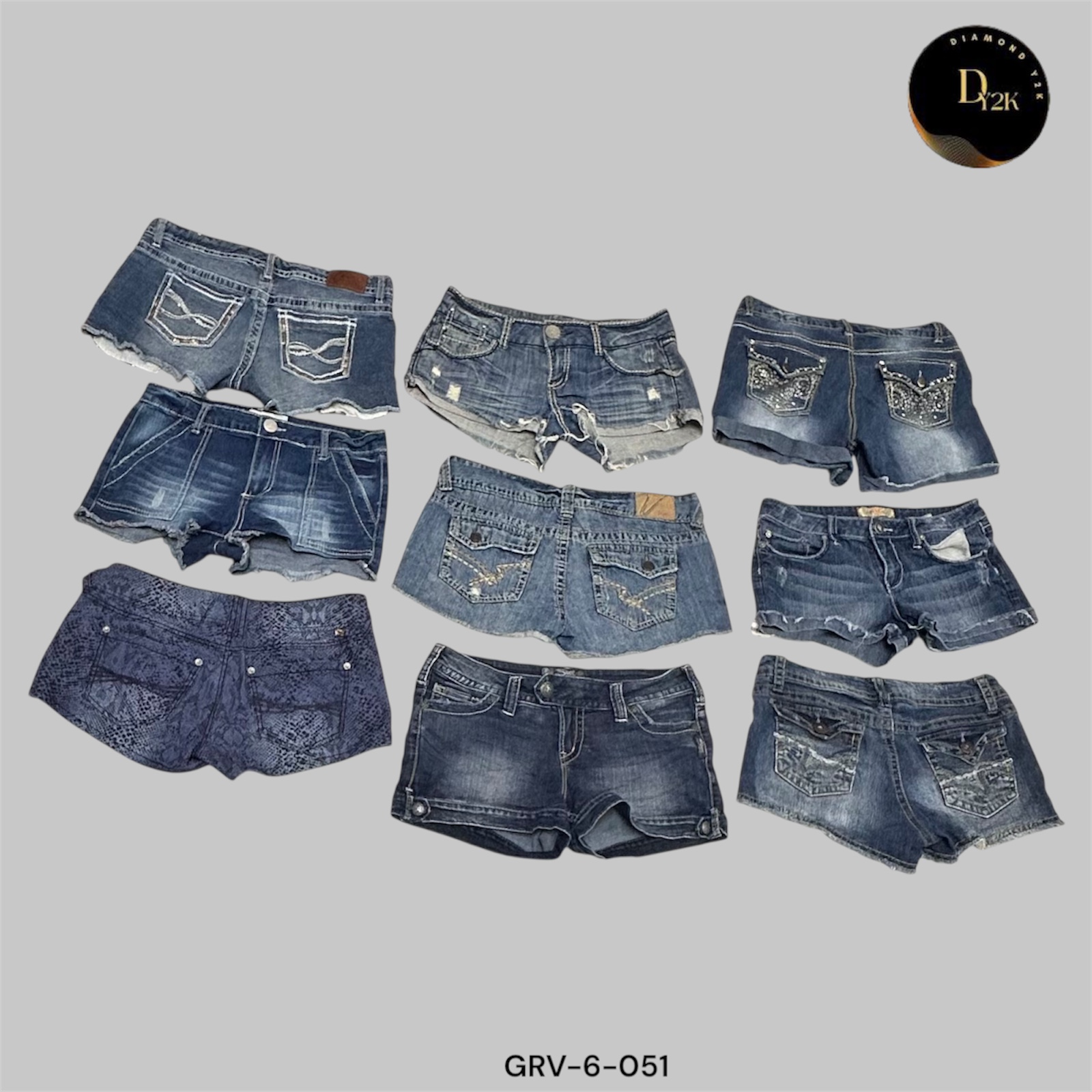 2000s Y2K Denim Mini Shorts – Throwback Fashion Staple (GRV-6-051)