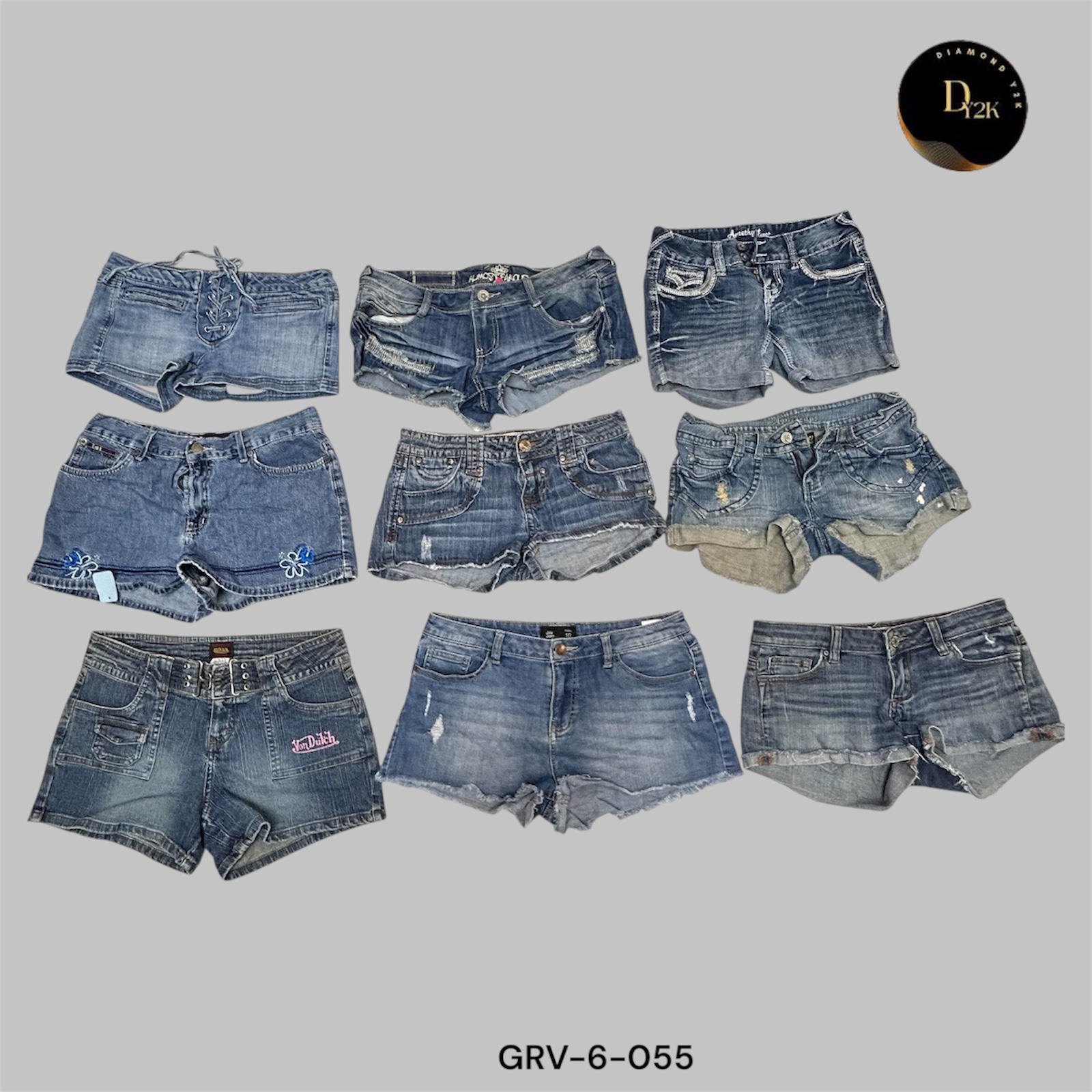 Y2K Era Denim Mini Shorts – Iconic Retro Casual (GRV-6-055)