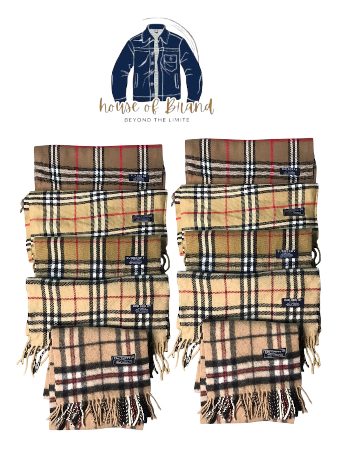Y2k beige Burberry scarves