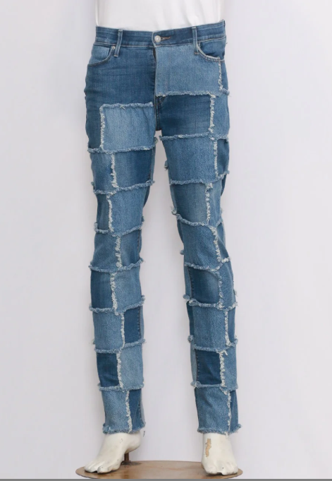 CR756 アップサイクルド レヴィス ボックスパッチ デニムジーンズ