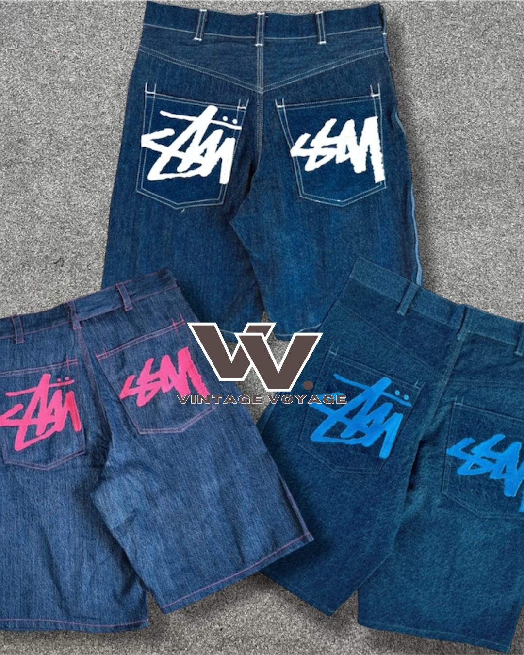 Rework Style Stussy Denim Shorts