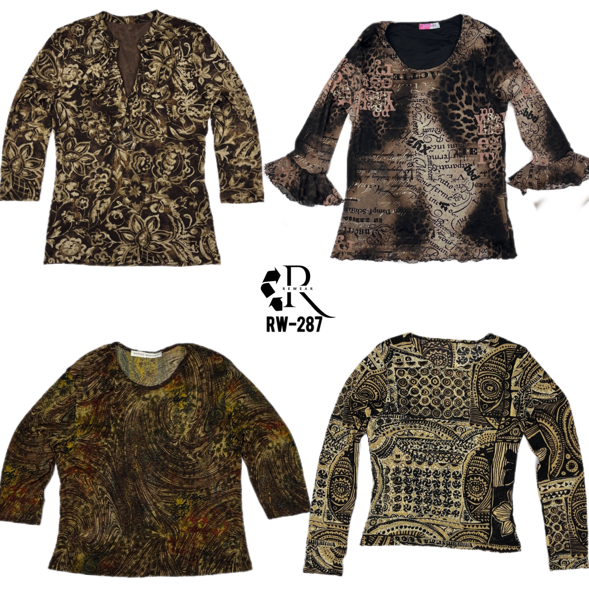 Y2K Earthy Tone Full Sleeve Tops (RW-287)