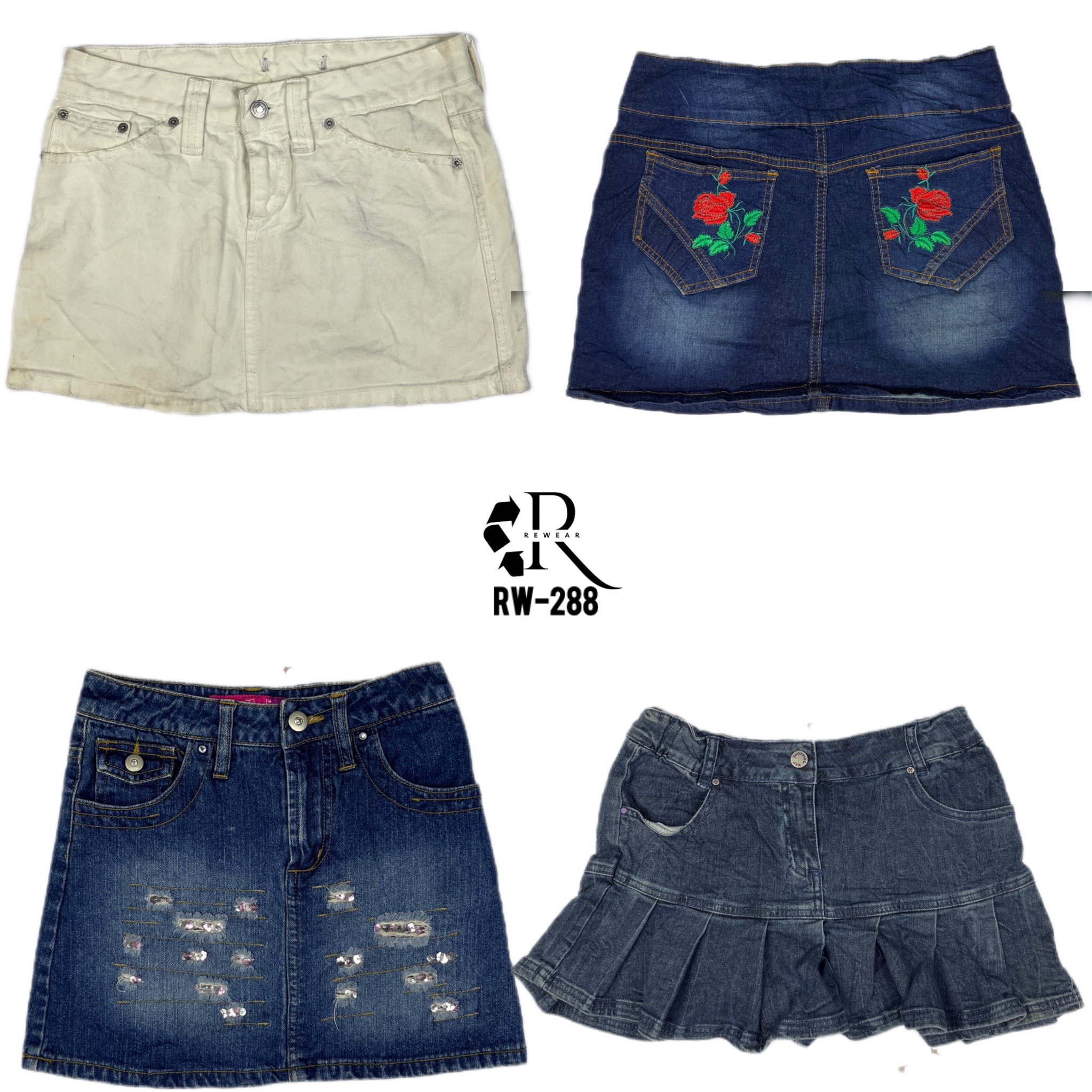 Y2K IT Girl Denim Mini Skirts (RW-288)