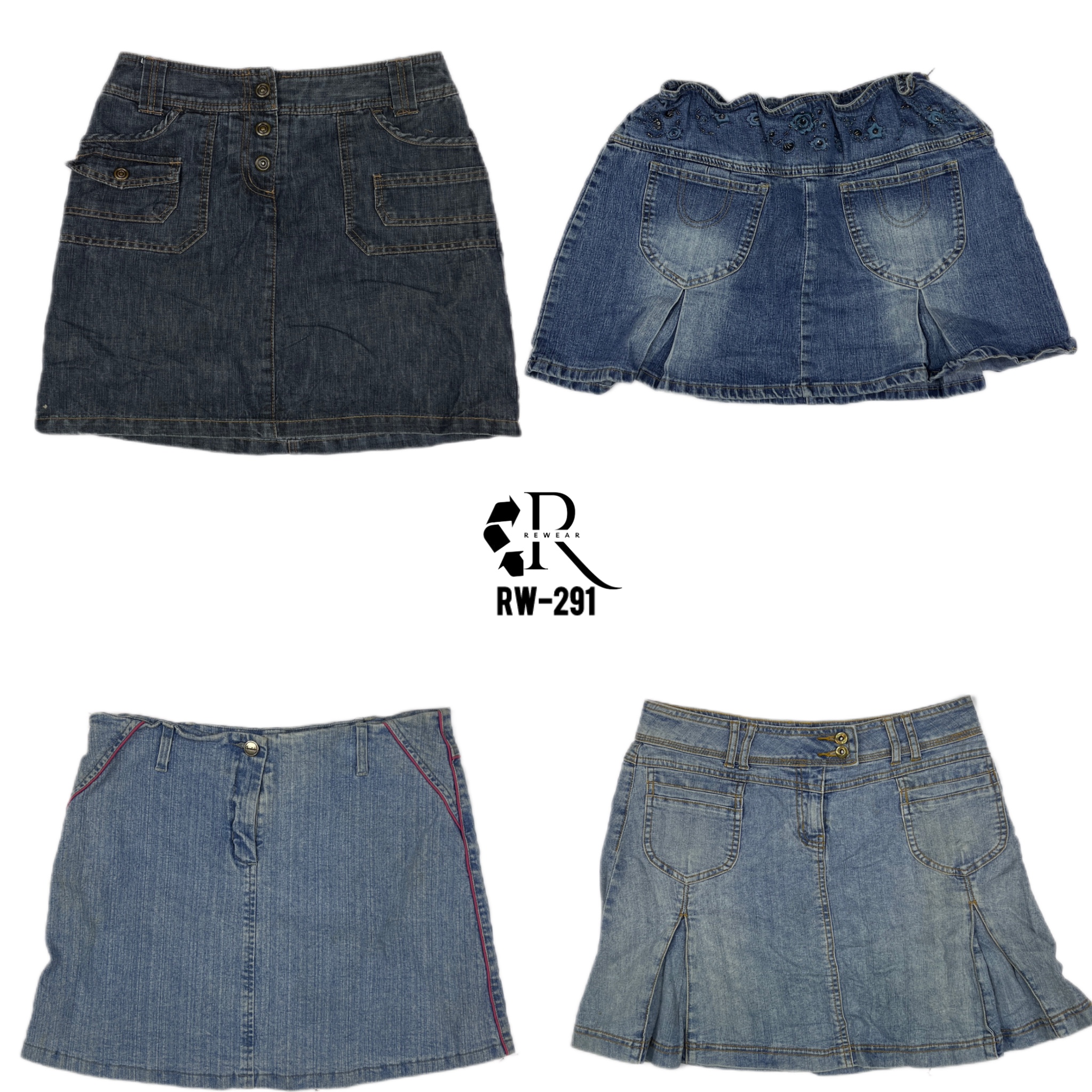 Y2K Unique Denim Midi Skirts (RW-291)